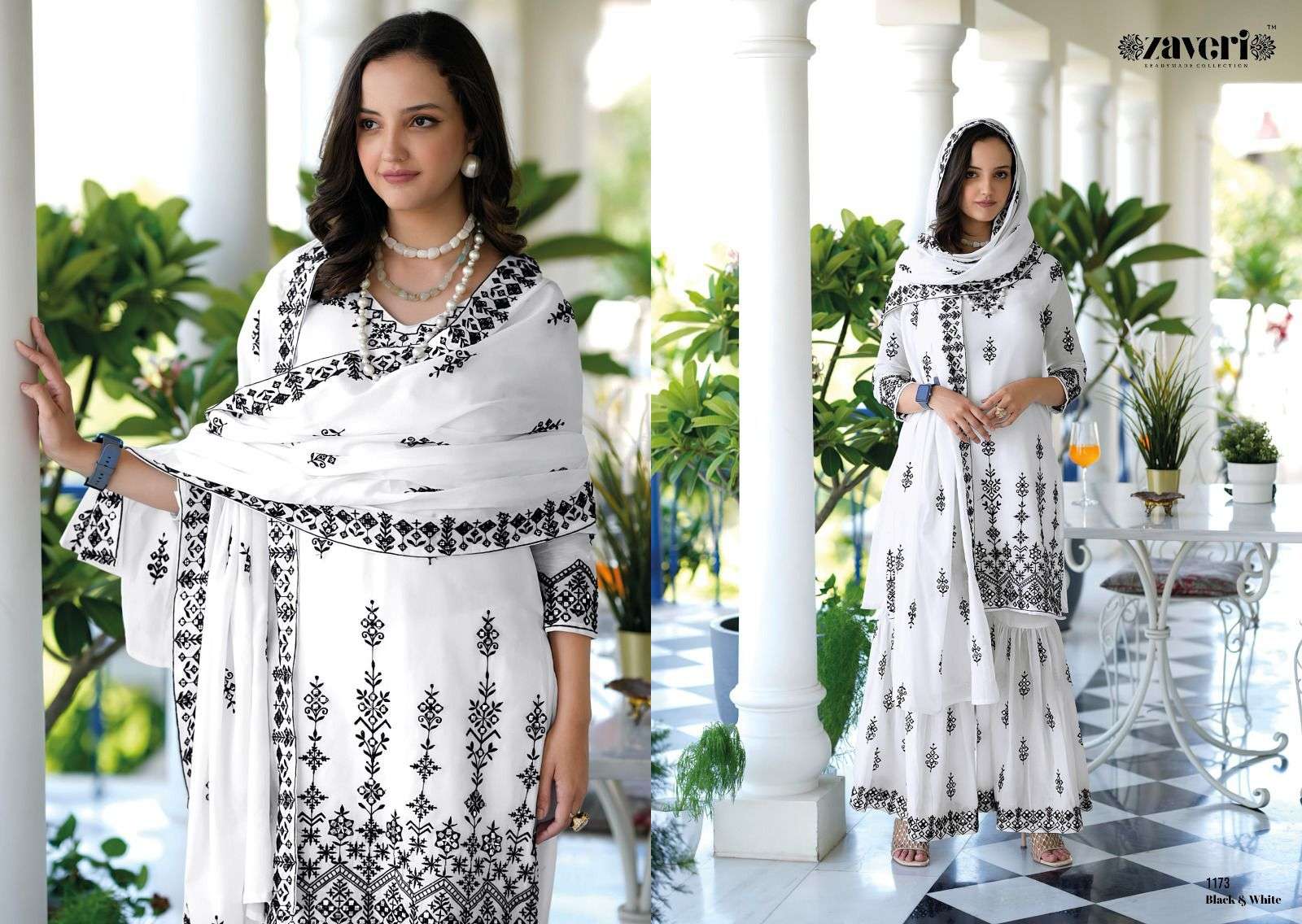 ZAVERI WOMEN BEAUTY BLACK & WHITE 