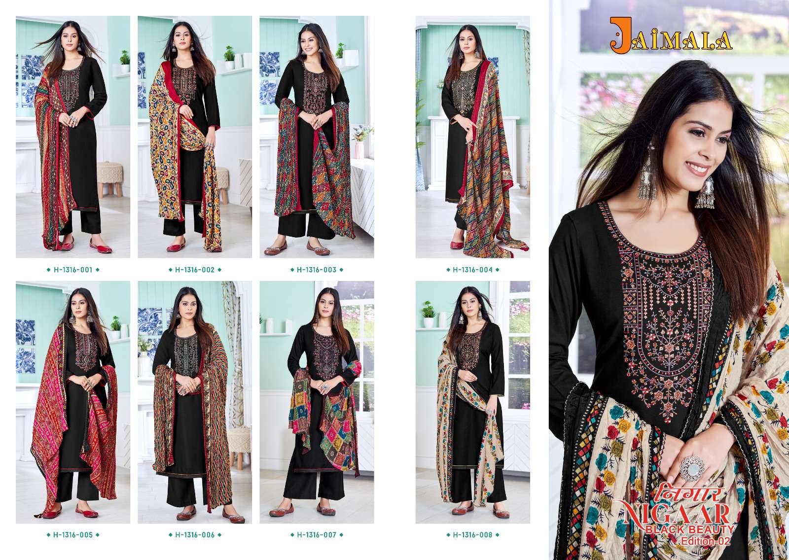 ALOK SUITS JAIMALA NIGAAR BLACK BEAUTY EDITION VOL 2 