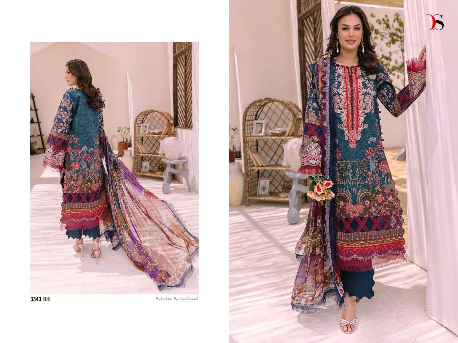 DEEPSY SUITS FIRDOUS BLISS LAWN 23