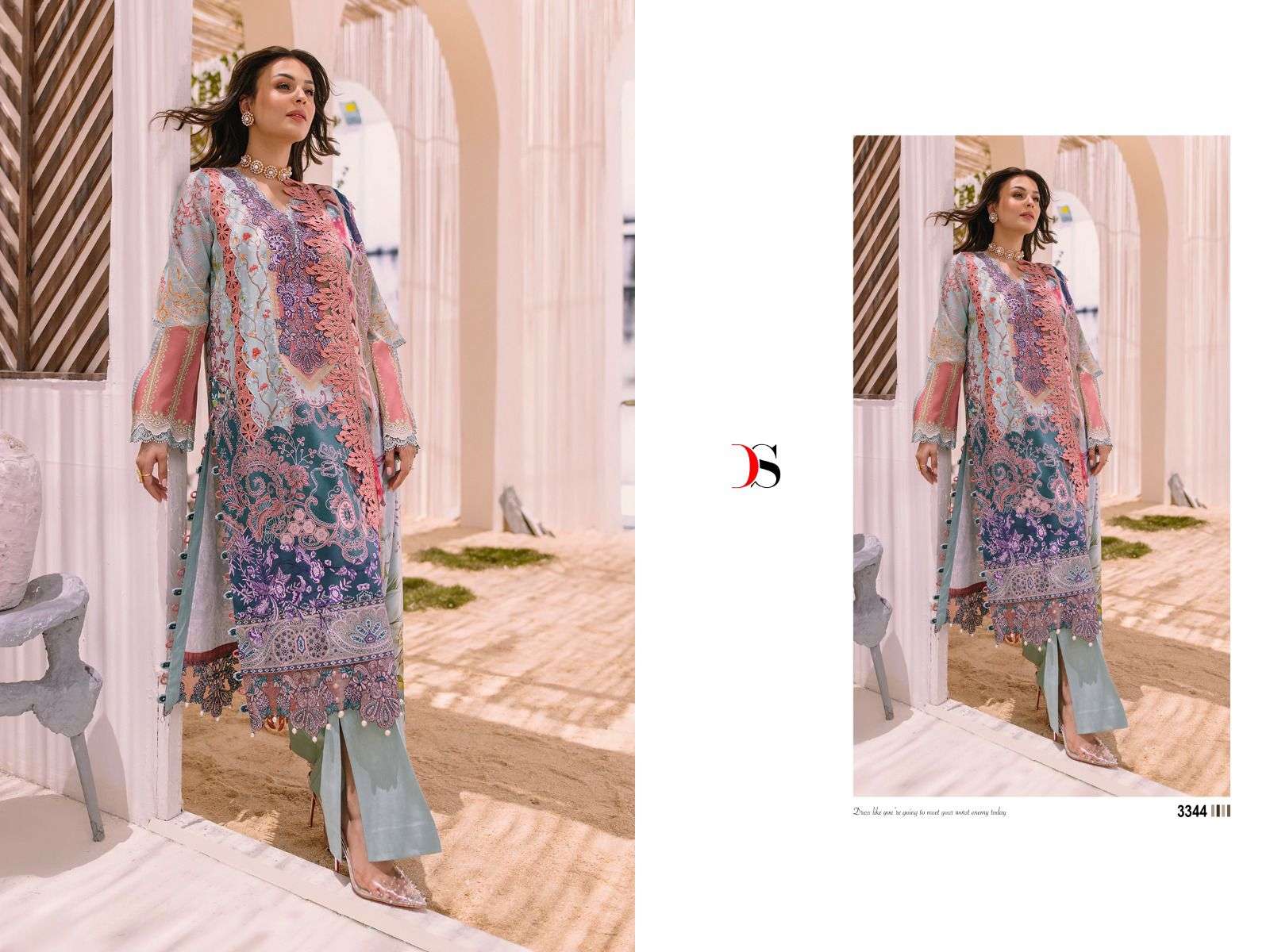 DEEPSY SUITS FIRDOUS BLISS LAWN 23