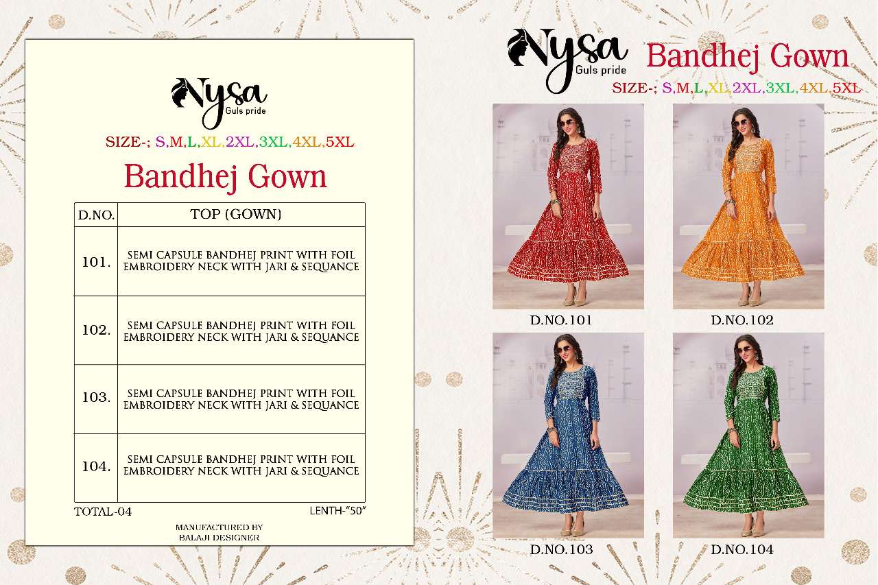 NYSA BANDHEJ GOWN 