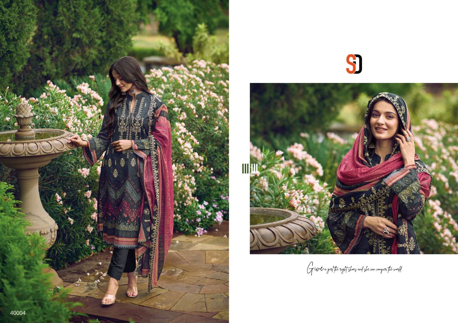 SHARADDHA DESIGNER  BIN SAEED LAWN COLLECTION VOL 4 READY MADE