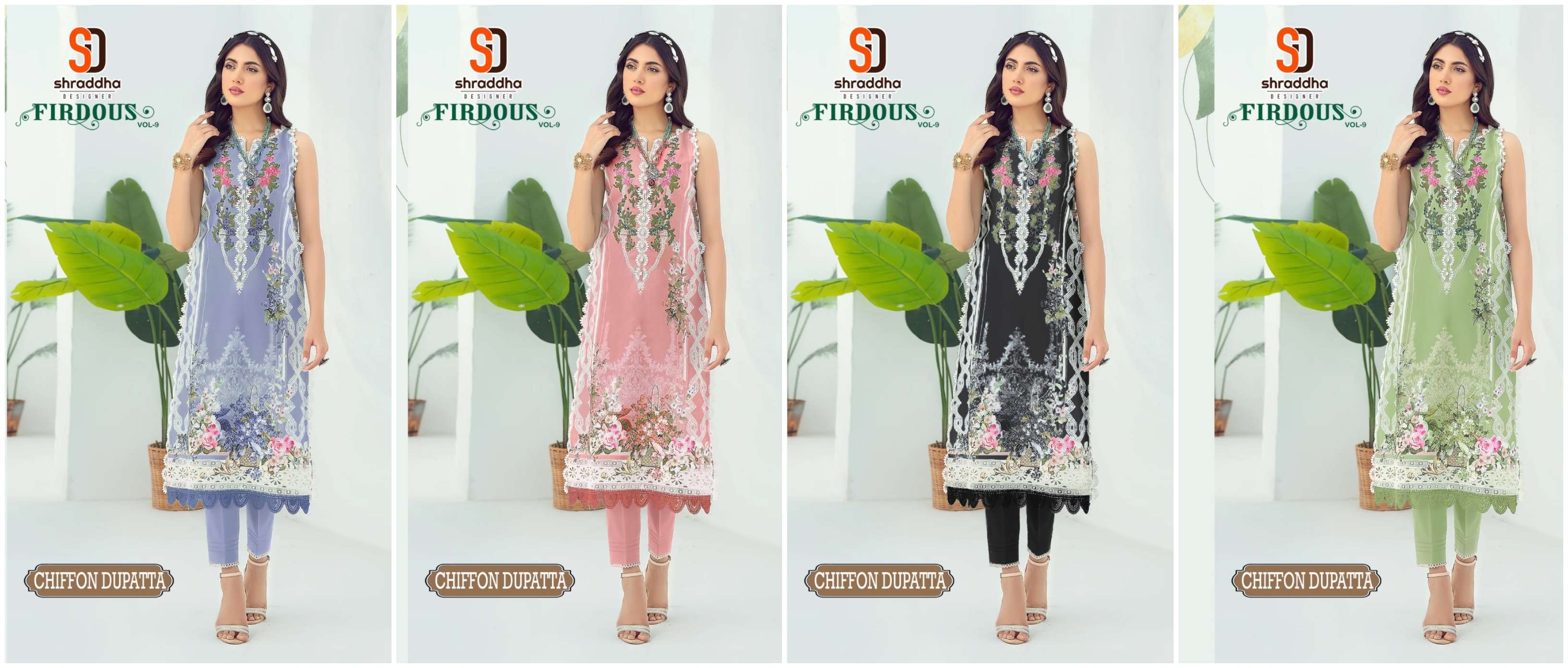 SHARADDHA DESIGNER FIRDOUS VOL 9 SPECIAL COLOUR EDITION