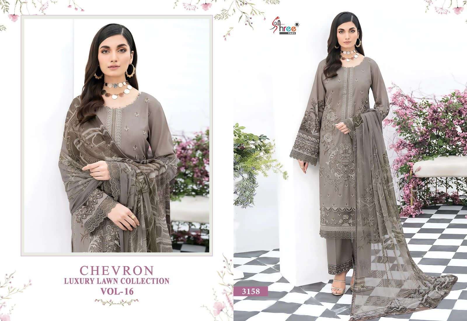 SHREE FABS CHEVRON LUXURY LAWN COLLECTION VOL 16