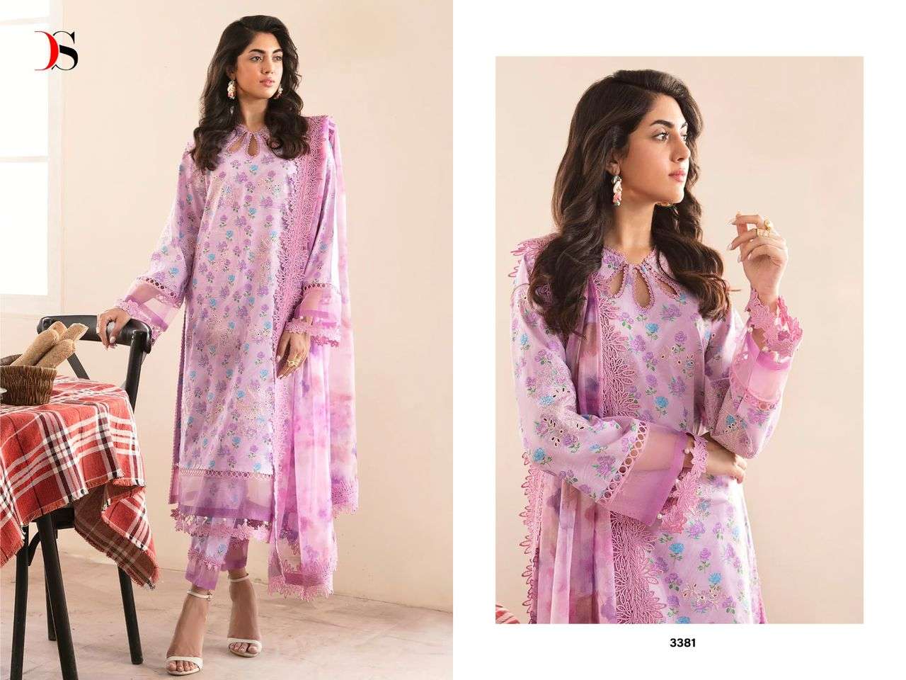 DEEPSY SUITS AFREOZEH CHIKANKARI LAWN 23