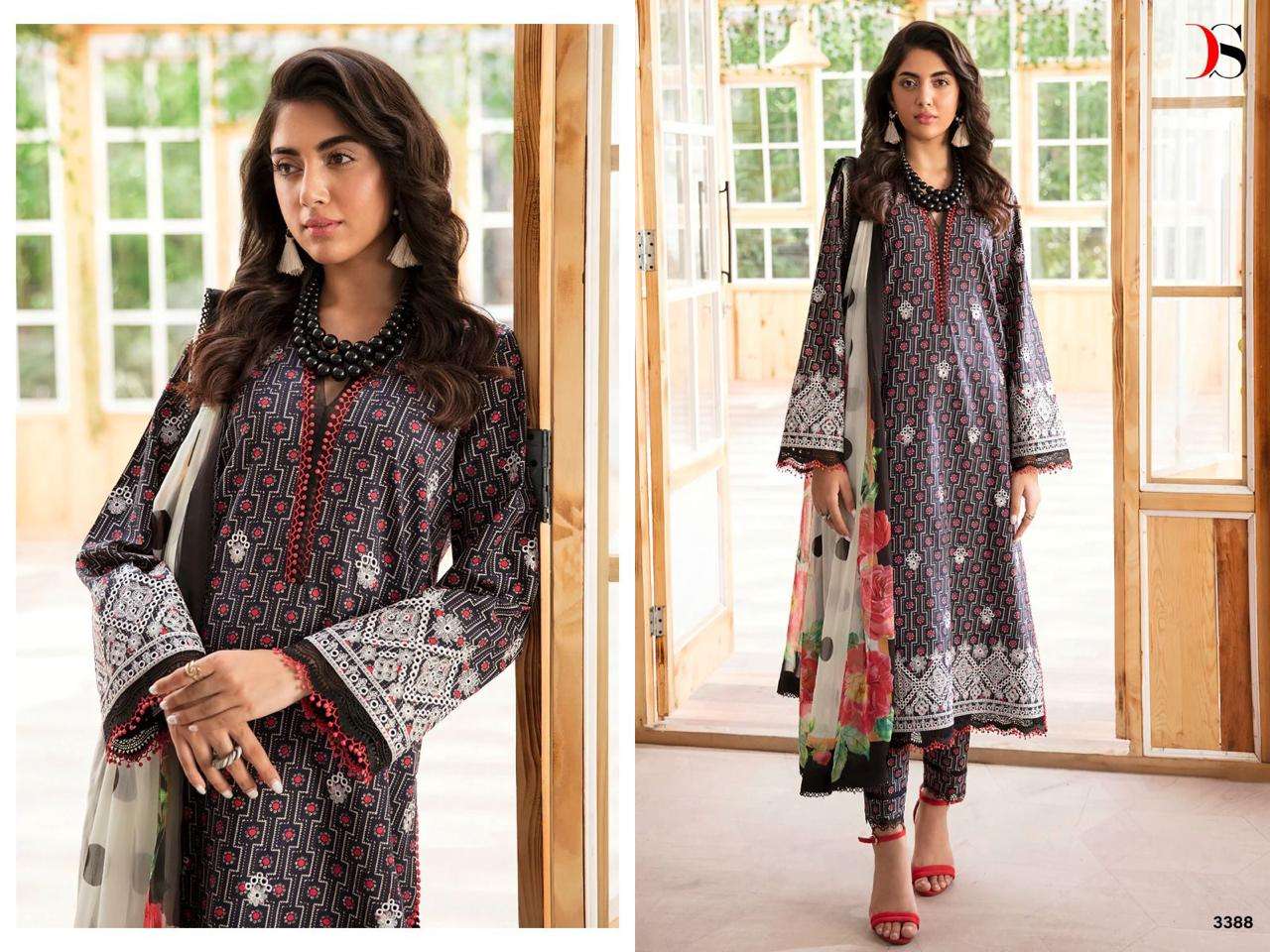 DEEPSY SUITS AFREOZEH CHIKANKARI LAWN 23