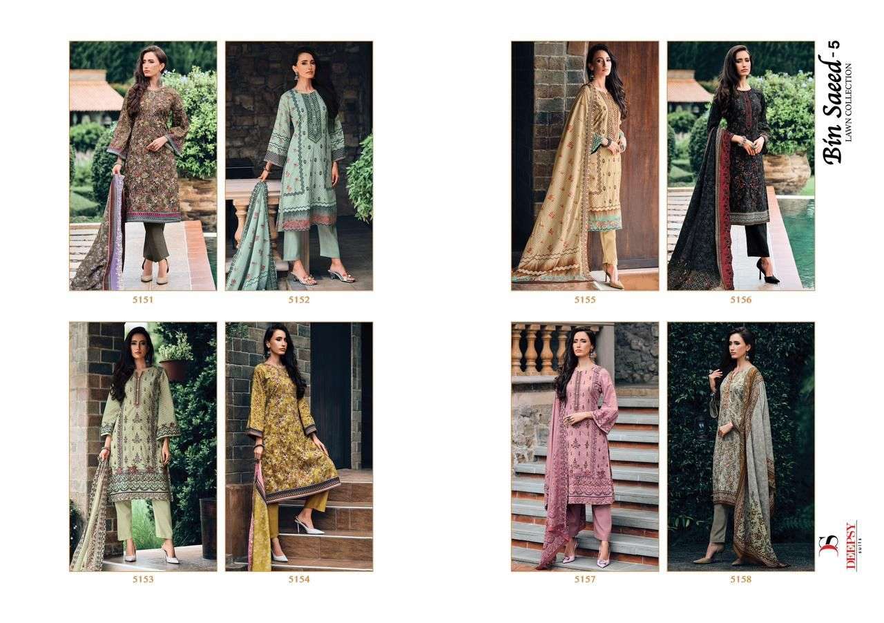 DEEPSY SUITS BIN SAEED LAWN COLLECTION VOL 5