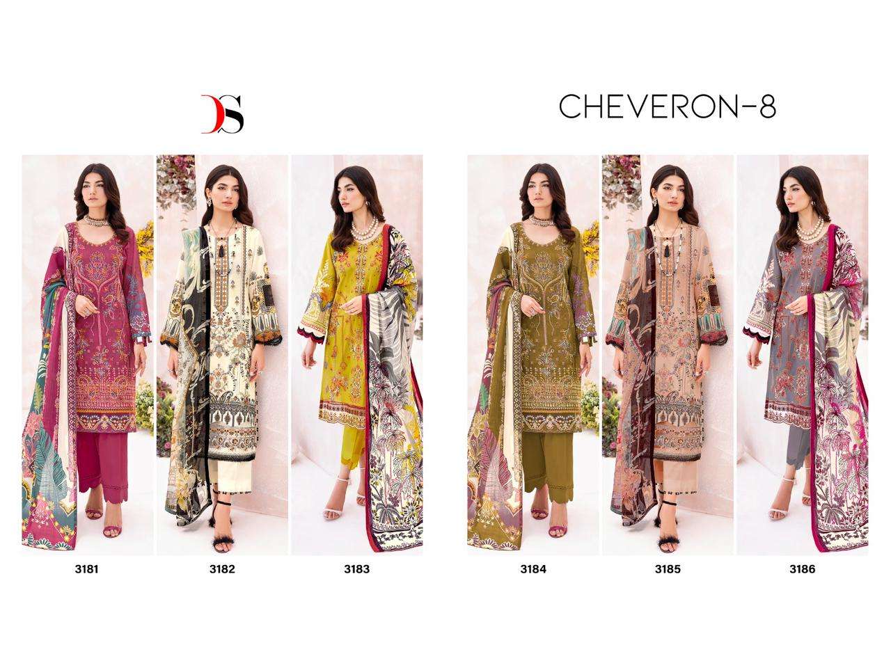 DEEPSY SUITS CHEVERON LAWN VOL 8