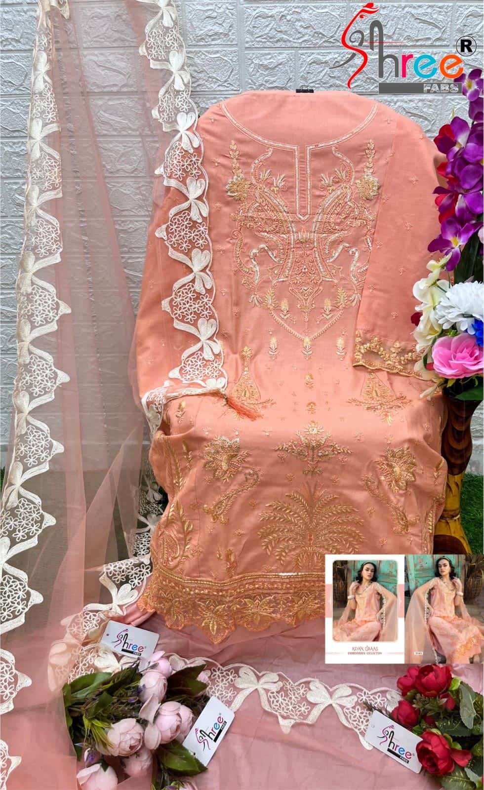 SHREE FABS ADAN LIBAAS EMBROIDERED COLLECTION