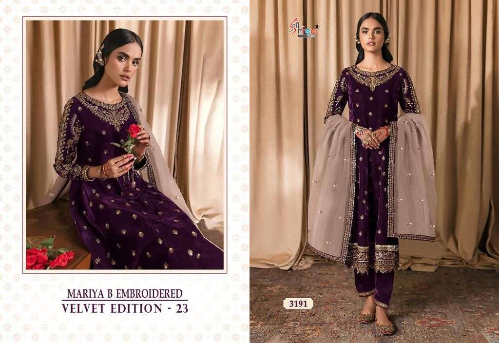 SHREE FABS MARIA B EMBROIDERED VELVET EDITION 23