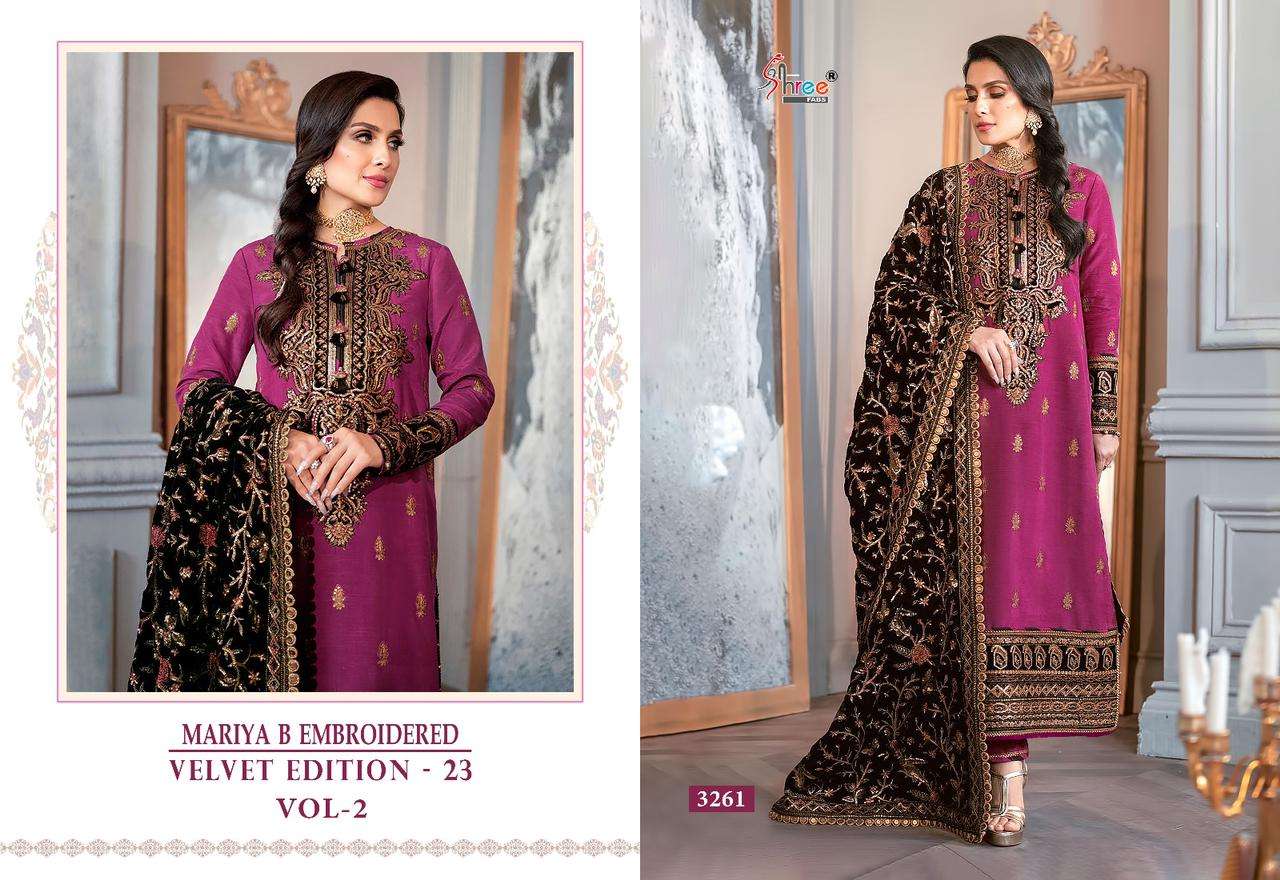 SHREE FABS MARIA B EMBROIDERED VELVET EDITION 23 VOL 2 