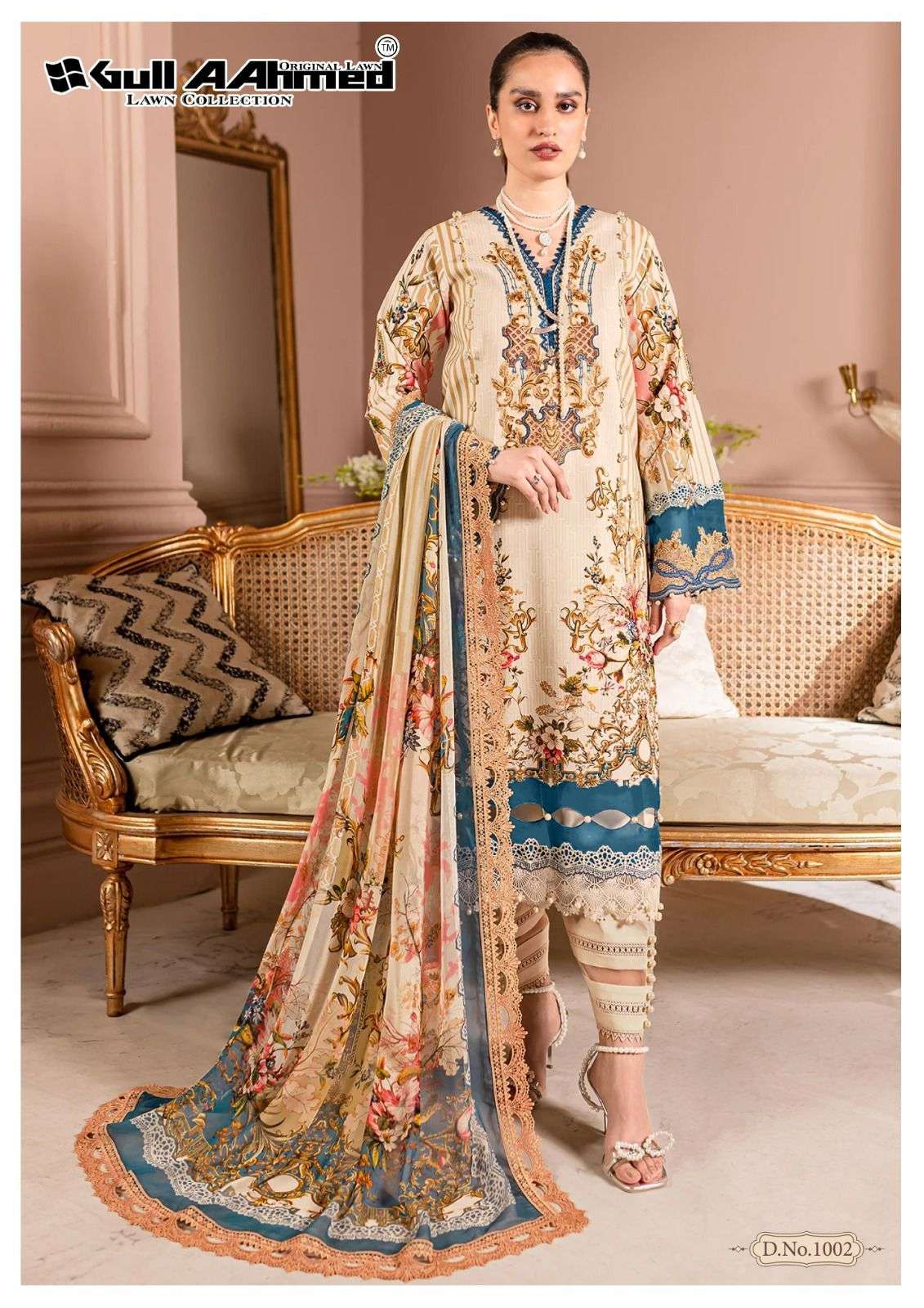 GULL AAHMED AZURE  LUXURY LAWN COLLECTION 