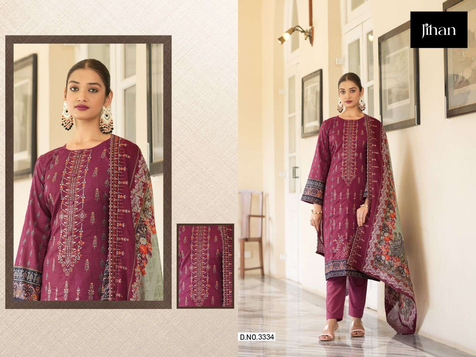 JIHAN BIN SAEED LAWN PRINTED DUPATTA COLLECTION