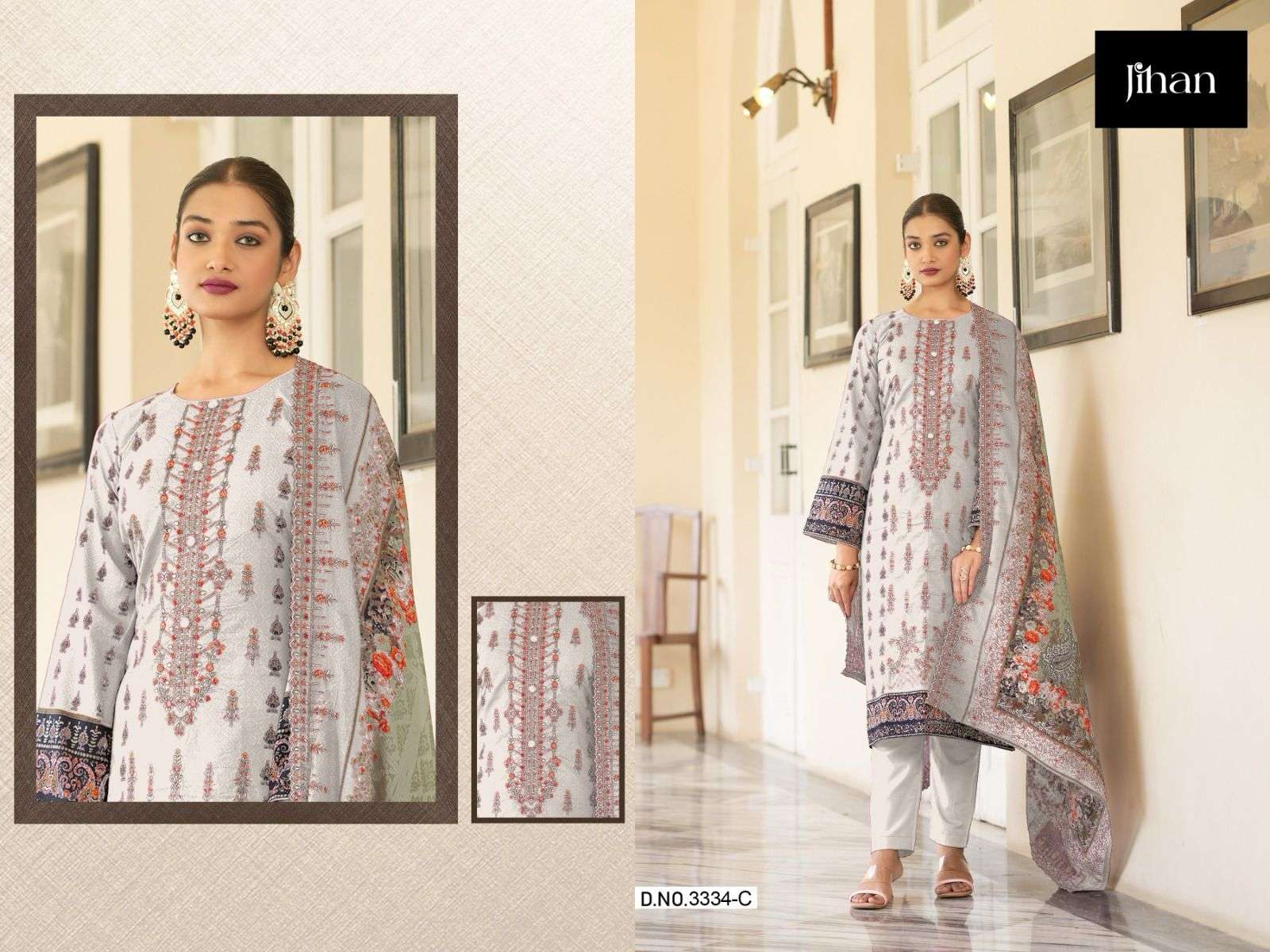 JIHAN BIN SAEED LAWN PRINTED DUPATTA COLLECTION