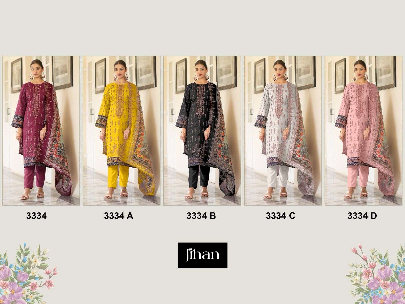 JIHAN BIN SAEED LAWN PRINTED DUPATTA COLLECTION