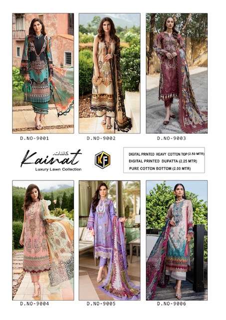 KEVAL FAB KAINAT LUXURY LAWN COLLECTION VOL 9 READY MADE COLLECTION