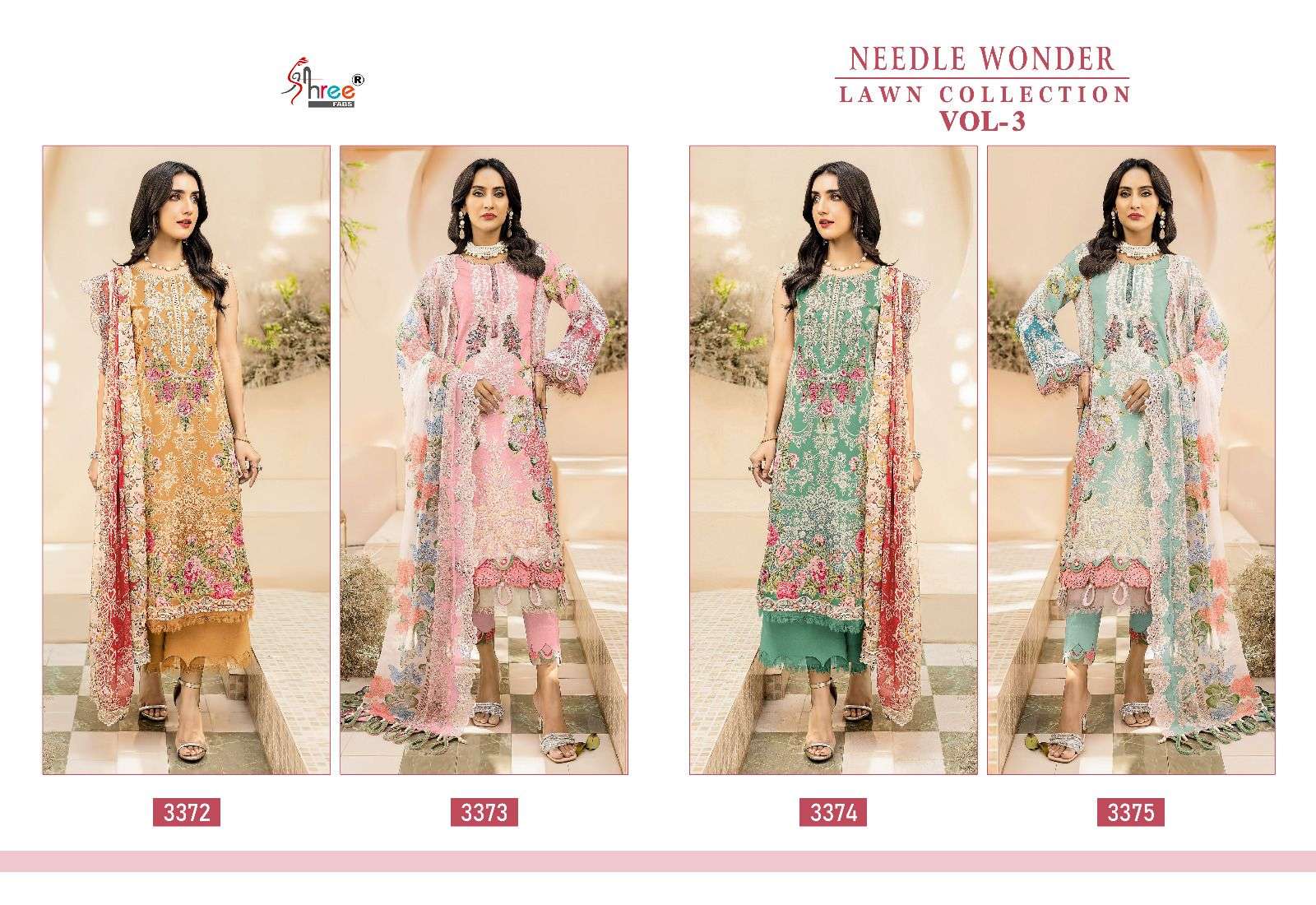 SHREE FABS NEEDLE WONDER  LAWN COLLECTION VOL 3