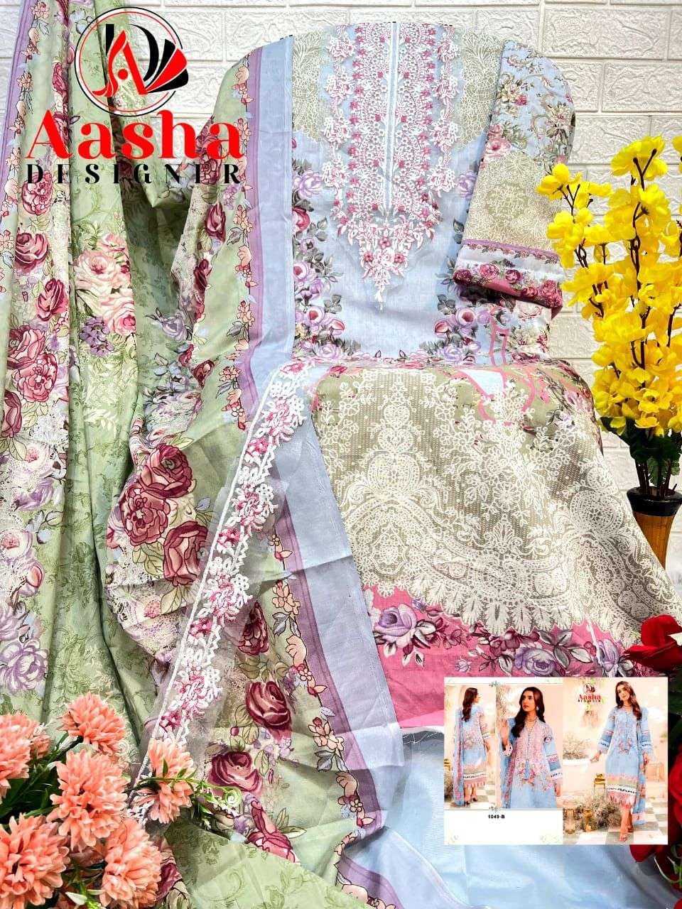 AASHA DESIGNER NEEDLE WONDER LAWN COLLECTION VOL 4 