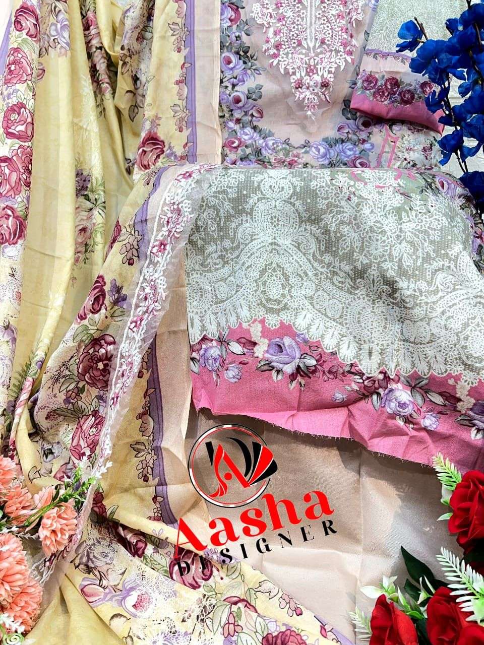 AASHA DESIGNER NEEDLE WONDER LAWN COLLECTION VOL 4 