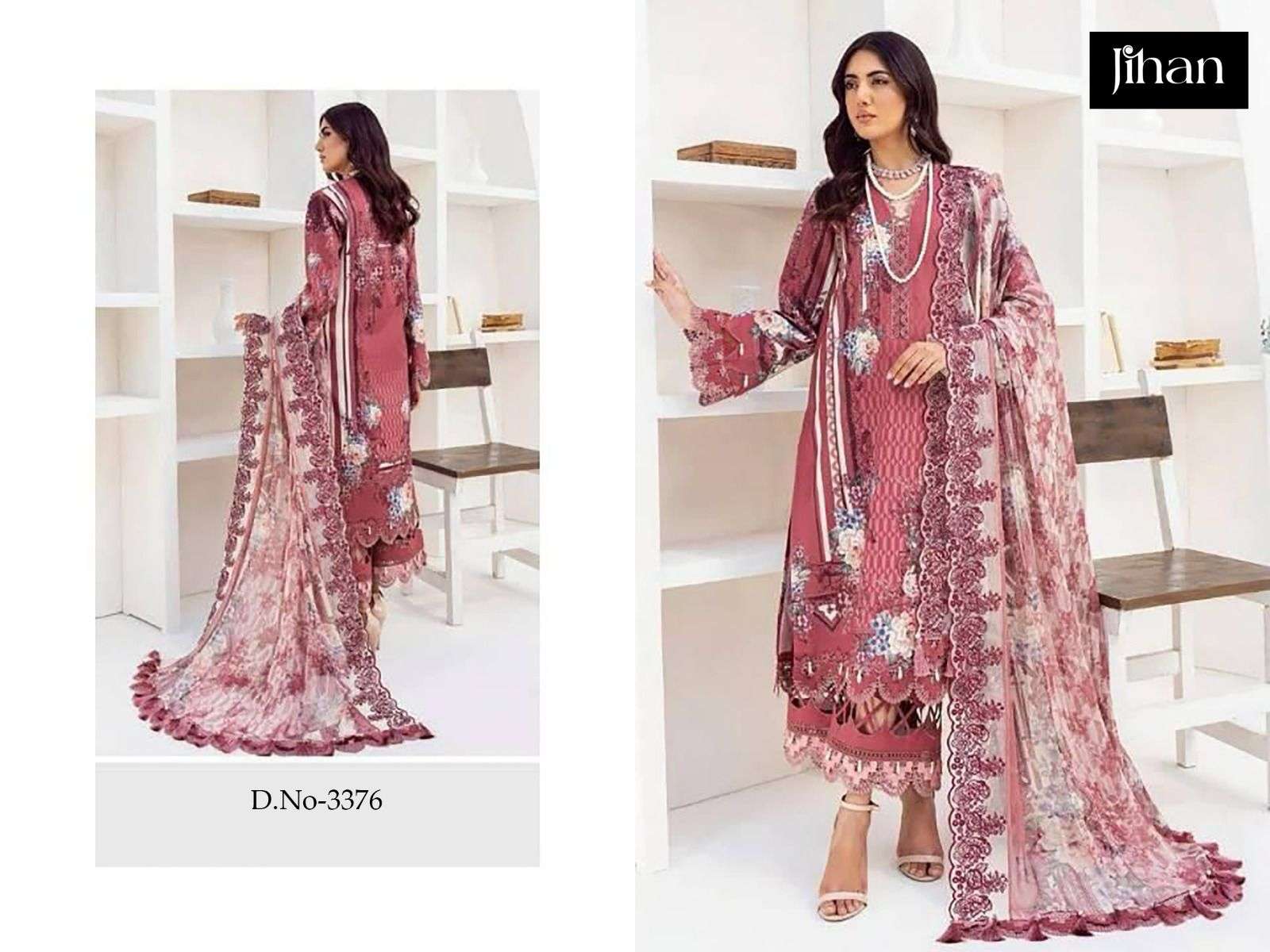 JIHAN NEEDLE WONDER LAWN COLLECTION D NO 3376 AND 3378