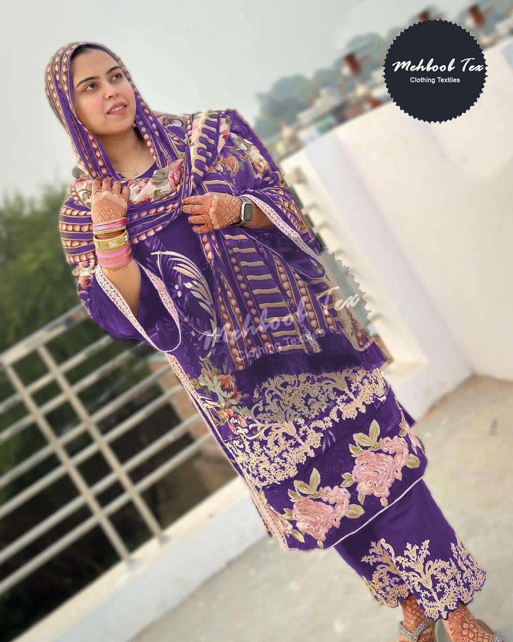 MEHBOOB TEX FIRDOUS BLACK BERRY EXCLUSIVE COLLECTION 