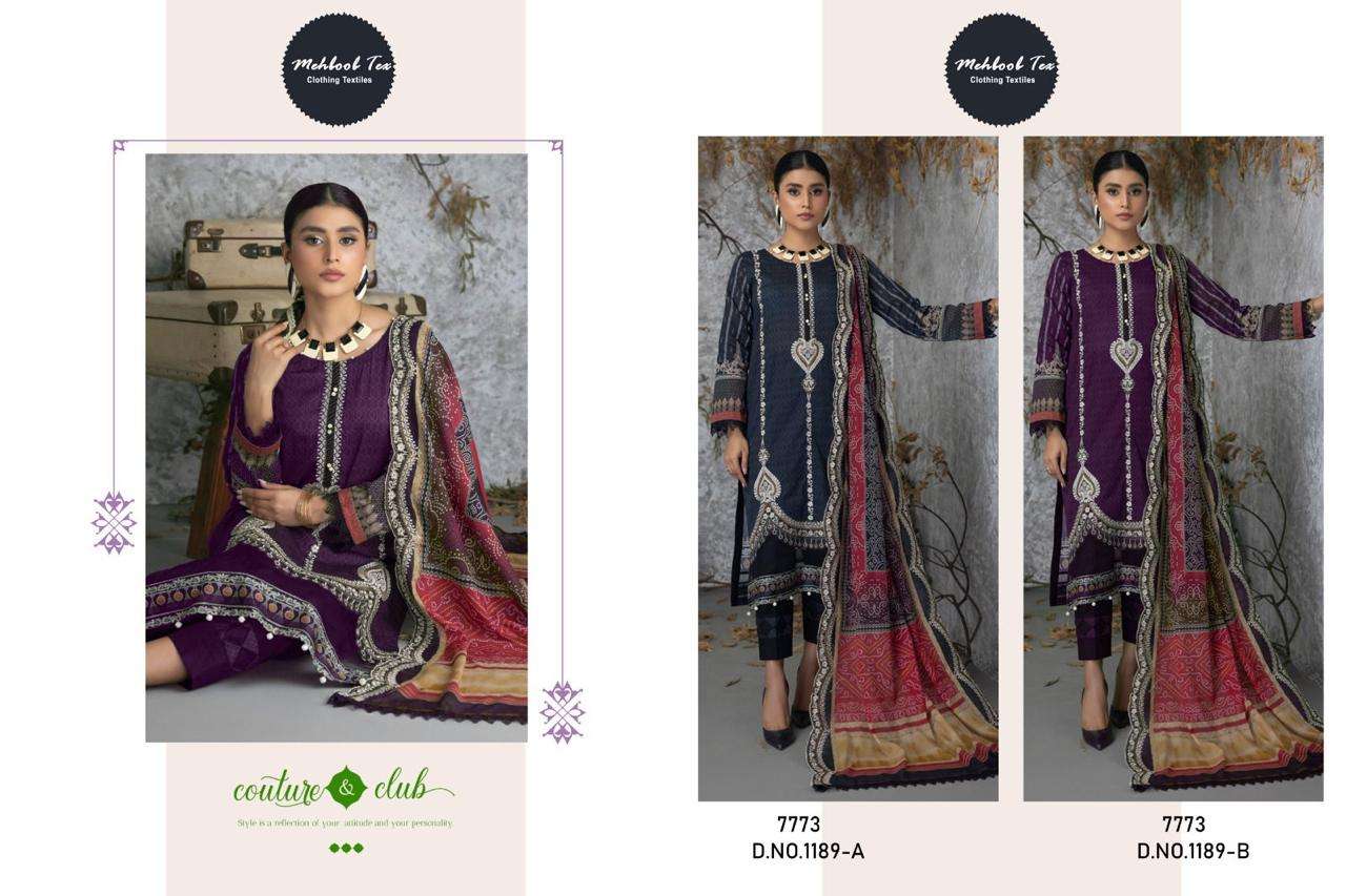 MEHBOOB TEX MARIA B MPRINT SPRING SUMMER COLLECTION D NO 1189 A & B