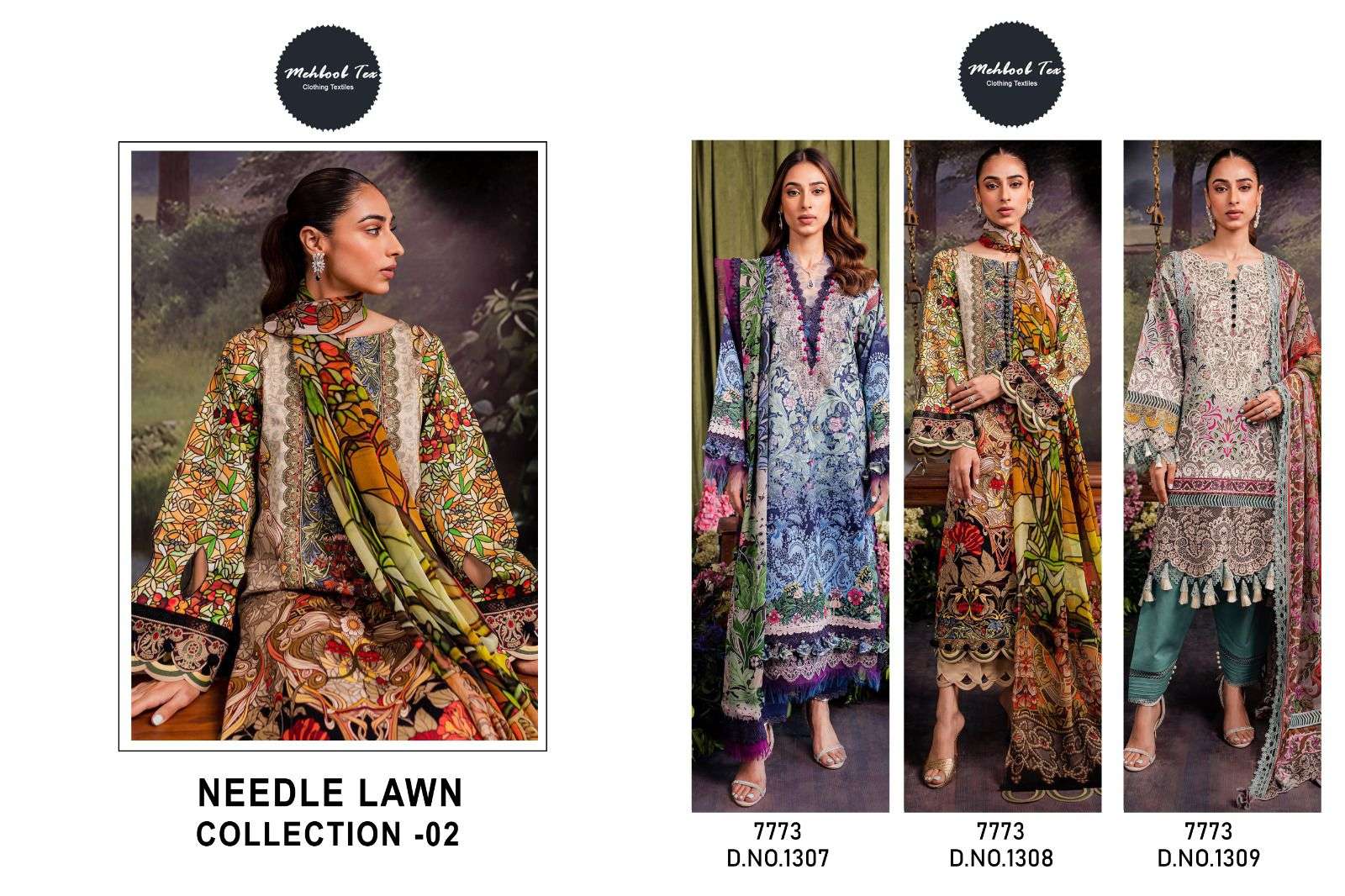 MEHBOOB TEX NEEDLE LAWN COLLECTION VOL 2 