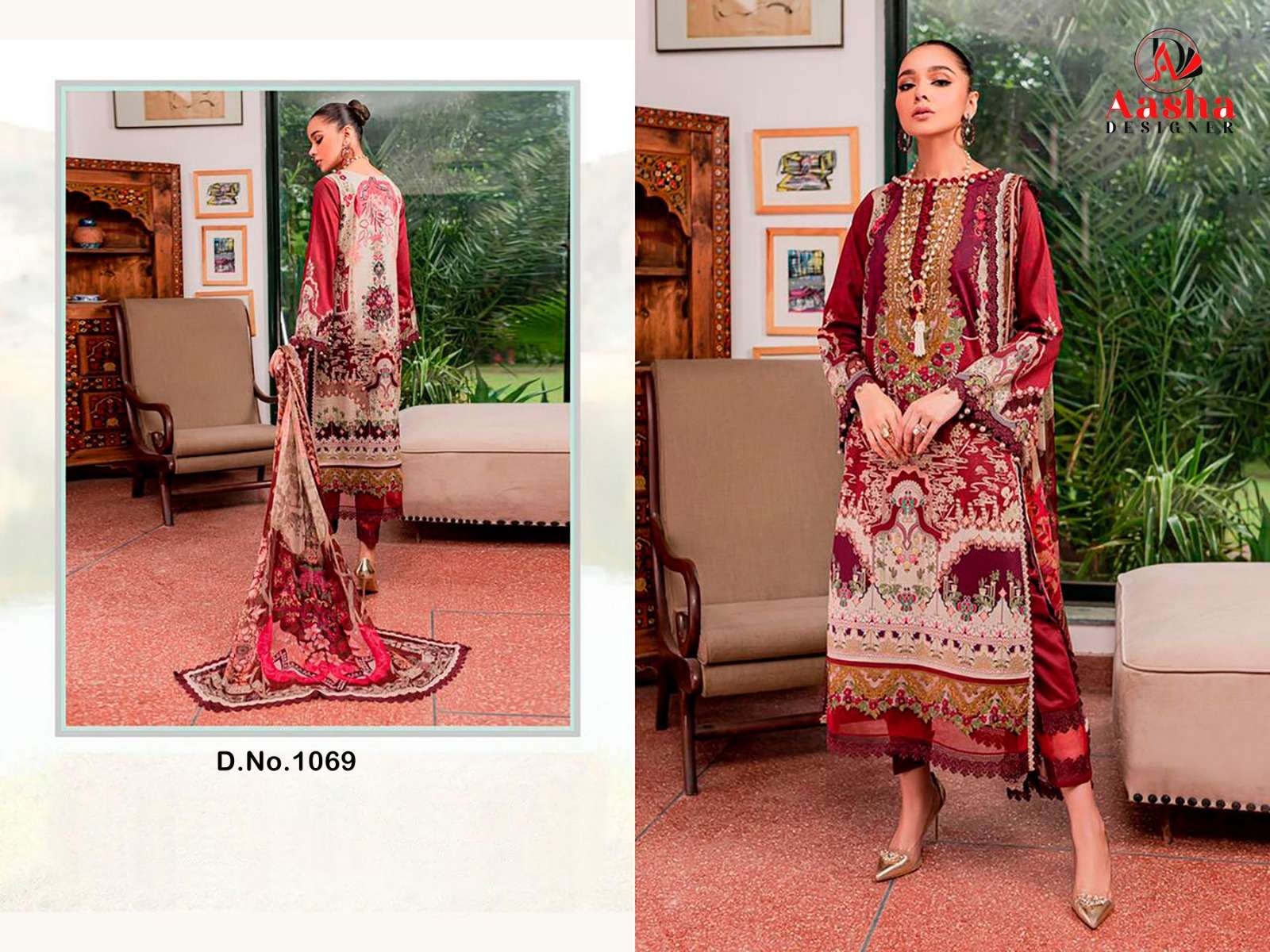 AASHA DESIGNER NEEDLE WONDER LAWN COLLECTION VOL 8