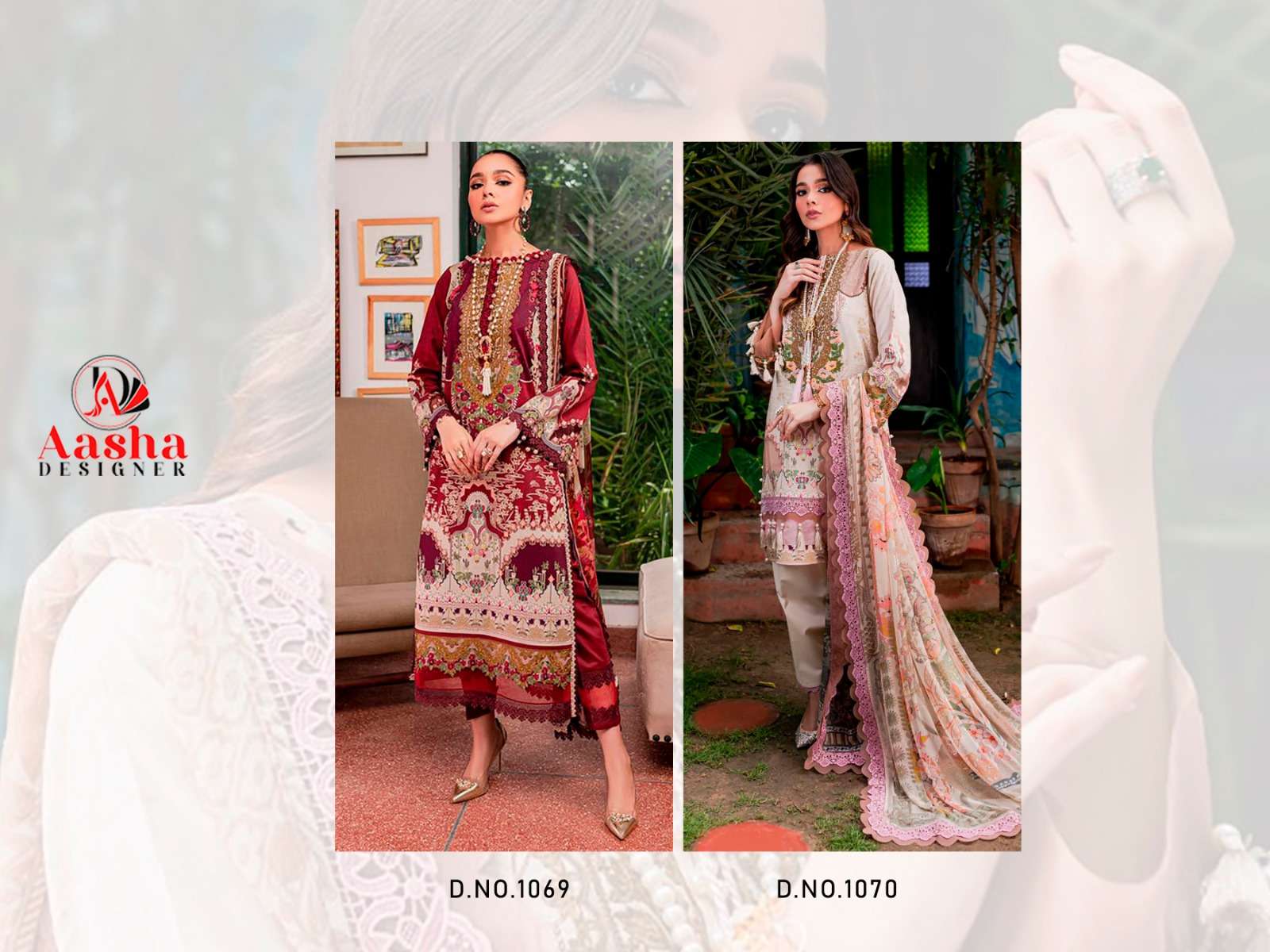 AASHA DESIGNER NEEDLE WONDER LAWN COLLECTION VOL 8