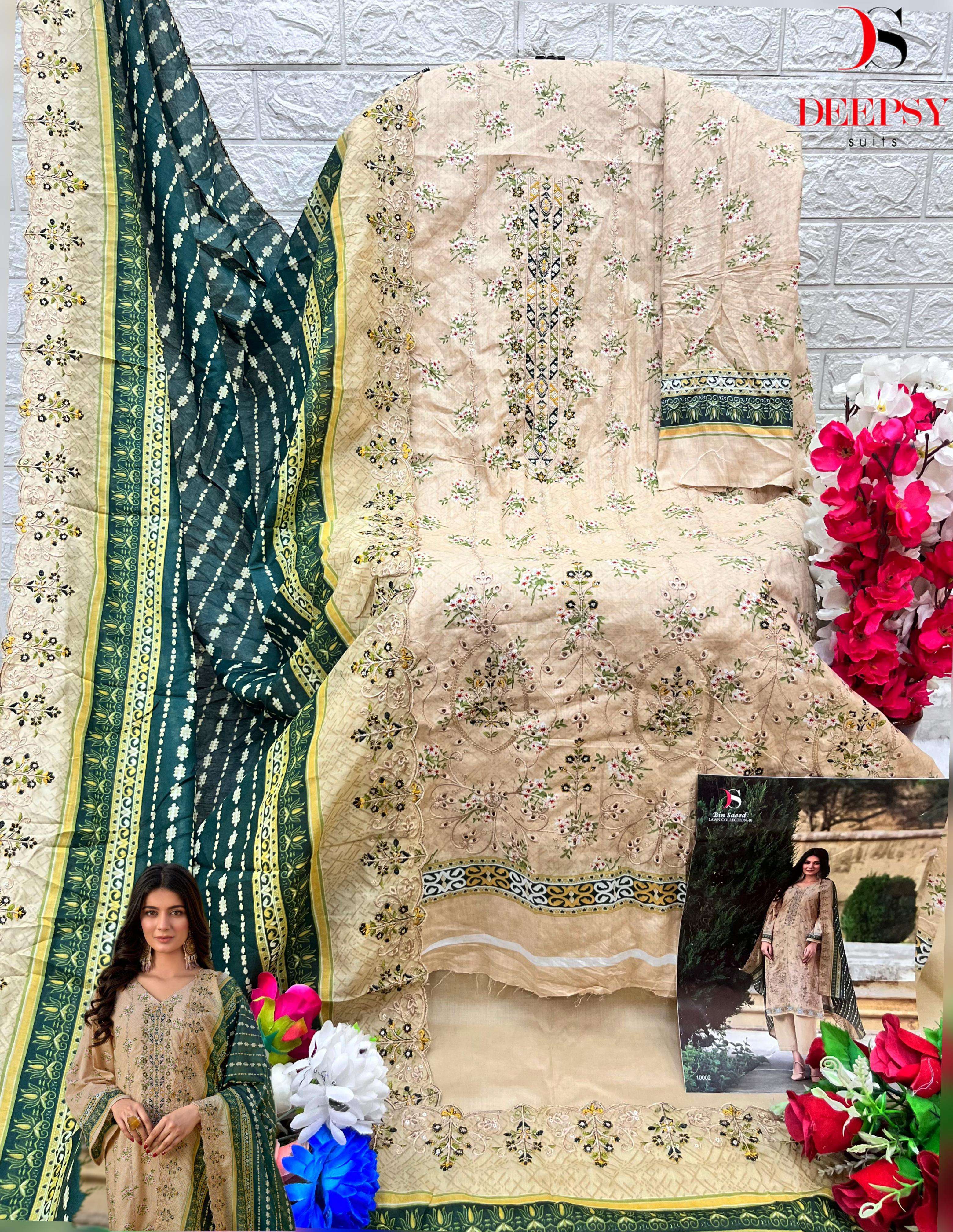 DEEPSY SUITS BIN SAEED LAWN COLLECTION VOL 10