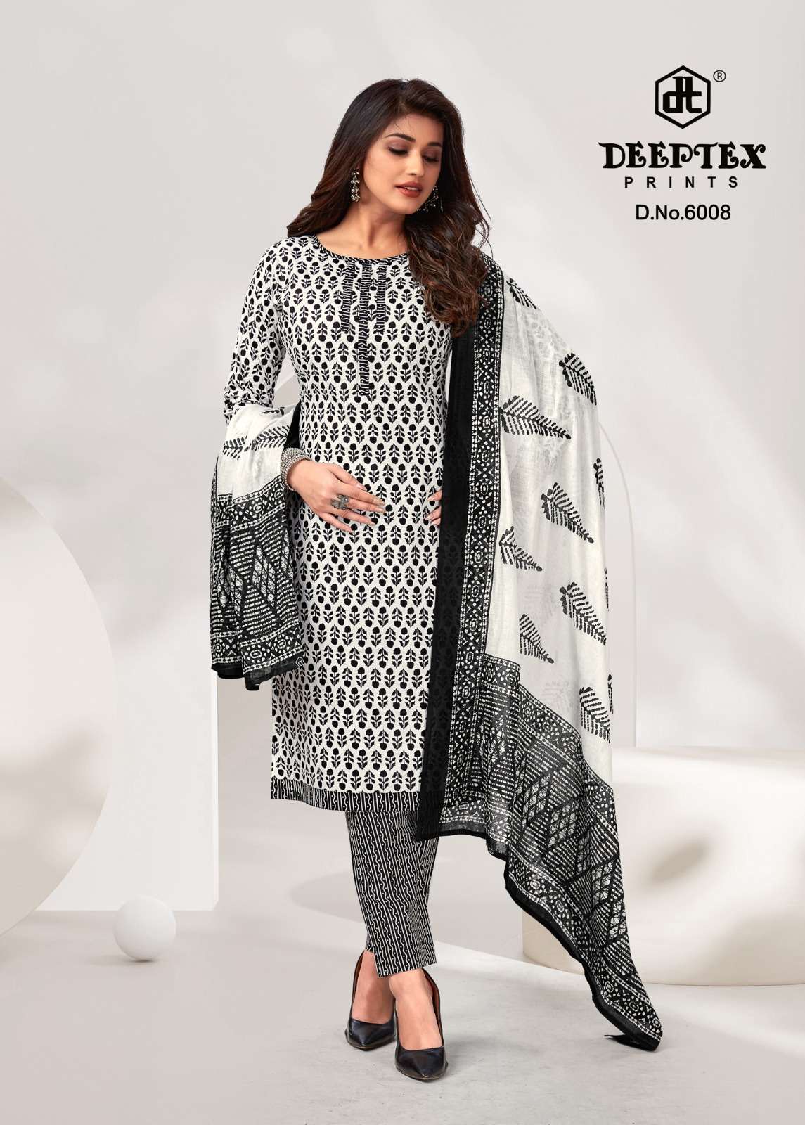 DEEPTEX PRINTS AALIZA BLACK & WHITE SPECIAL 