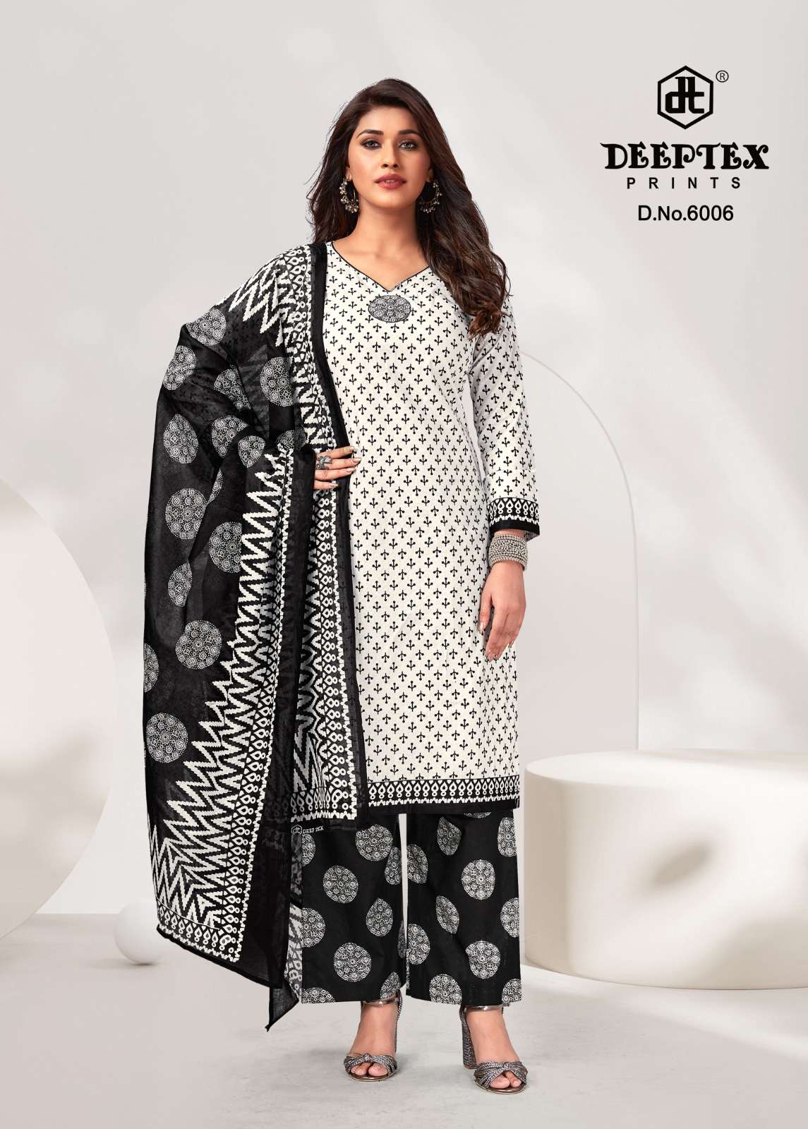 DEEPTEX PRINTS AALIZA BLACK & WHITE SPECIAL 