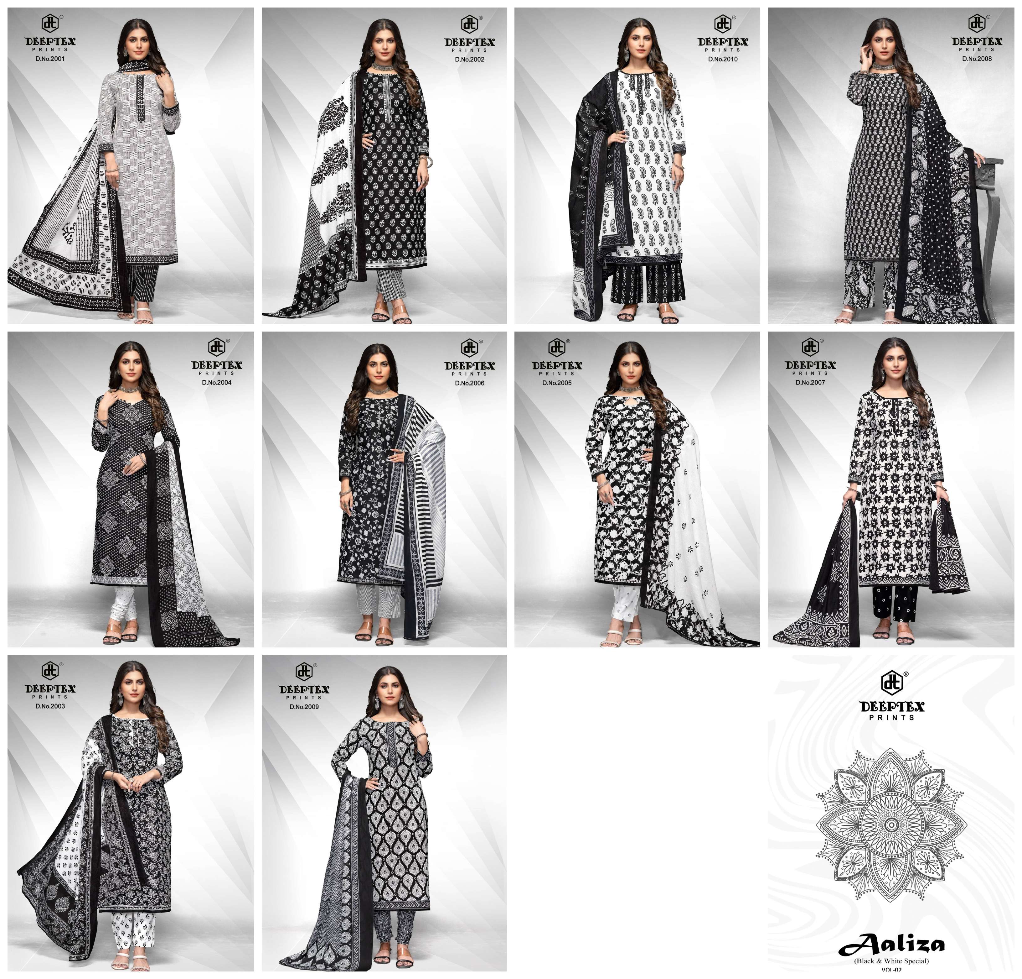 DEEPTEX PRINTS AALIZA BLACK & WHITE SPECIAL VOL 2  