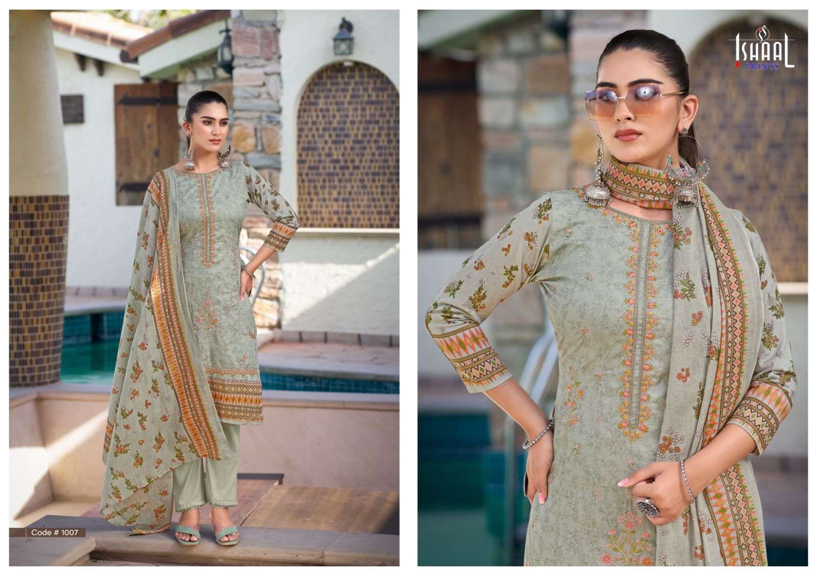 ISHAAL PRINTS EMBROIDERED VOL 9