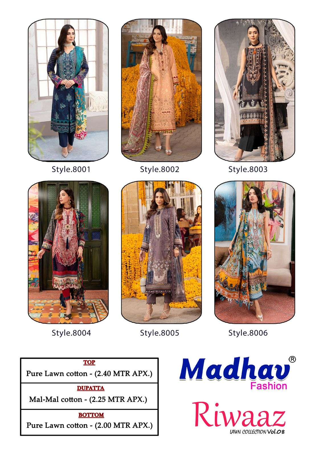  MADHAV FASHION RIWAAZ VOL 8 