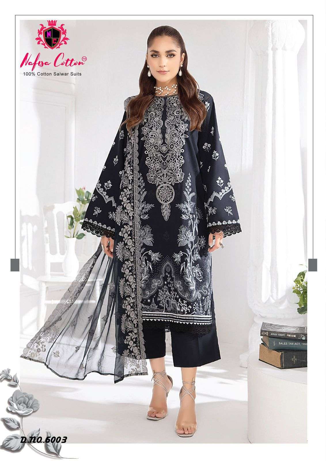 NAFISA COTTON BLACK & WHITE VOL 6 