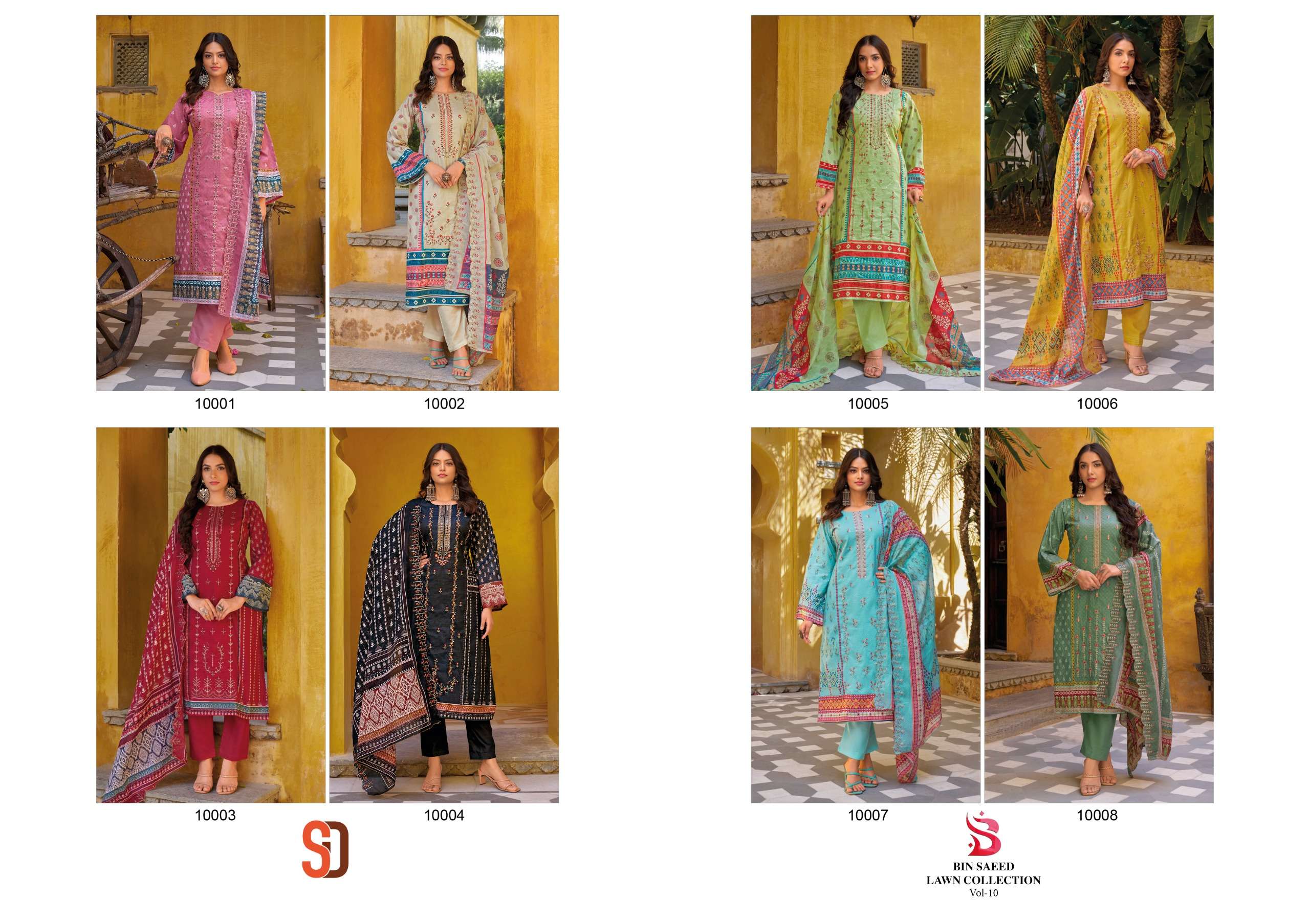 SHARADDHA DESIGNER BIN SAEED LAWN COLLECTION VOL 10 