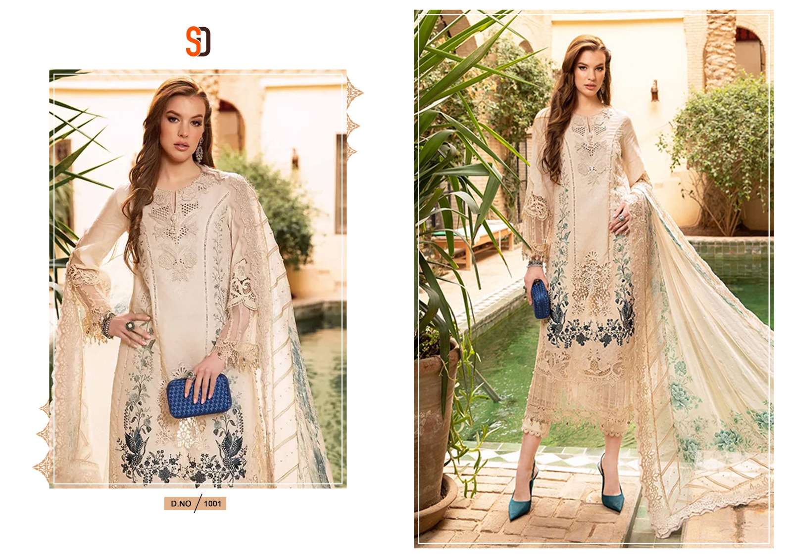 SHRADDHA DESIGNER MARIA B LAWN VOL 1 NX 