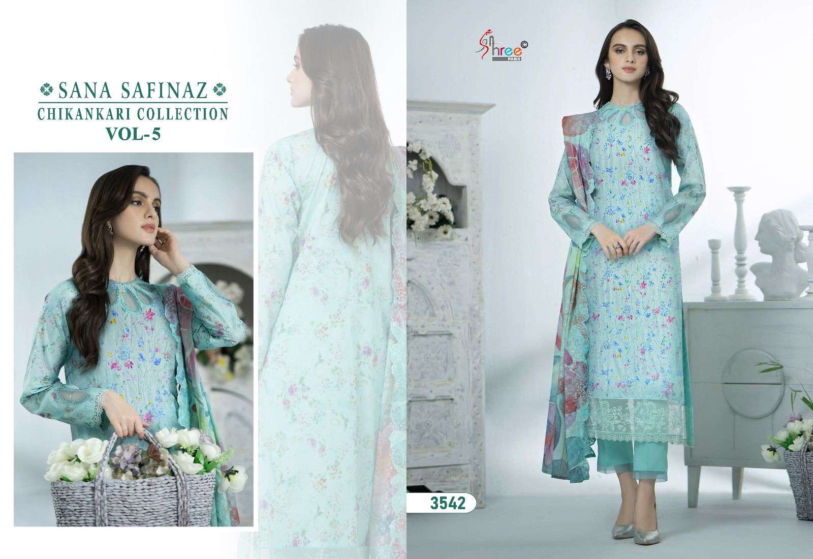 SHREE FABS SANA SAFINAZ CHIKANKARI COLLECTION VOL 5