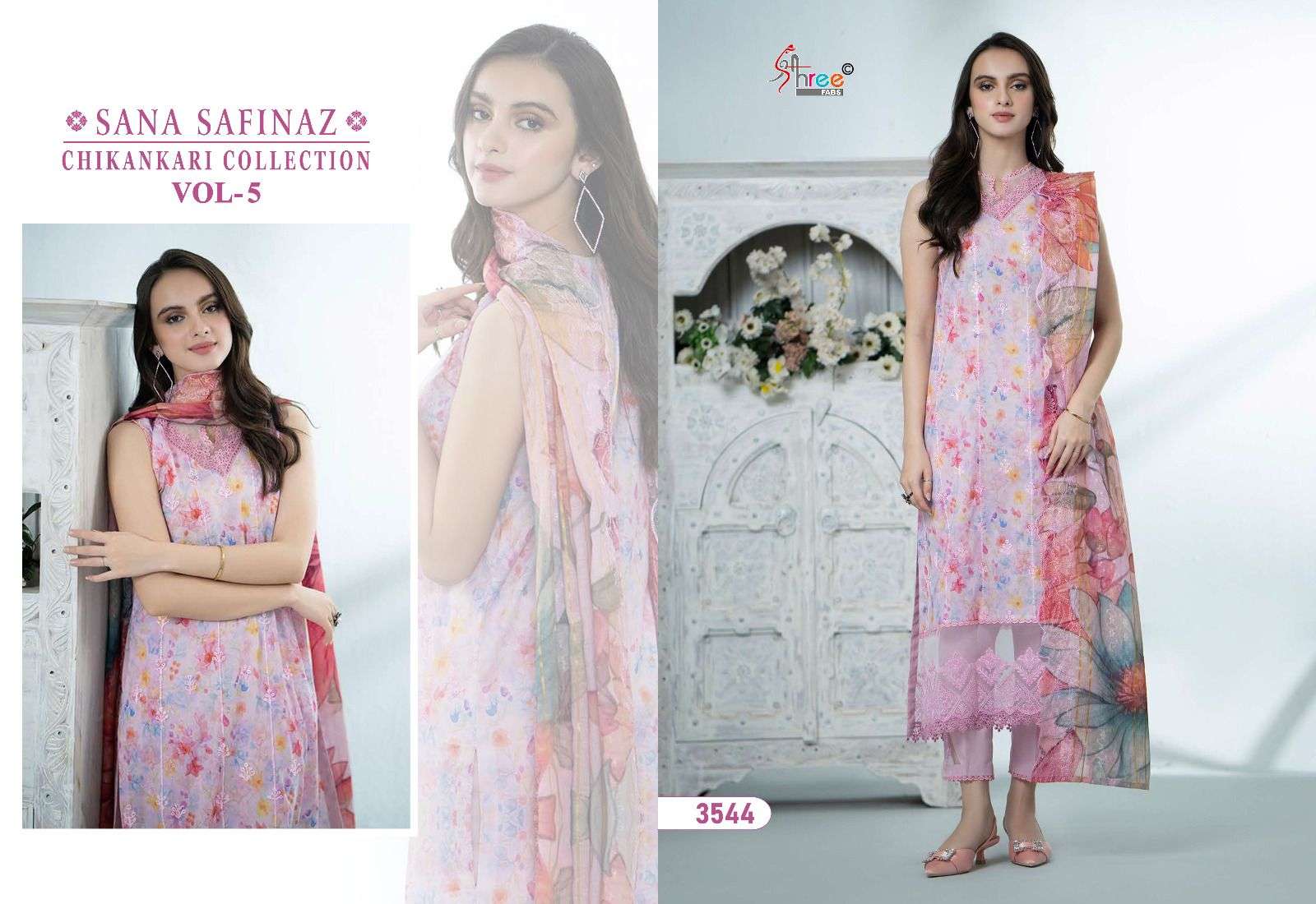 SHREE FABS SANA SAFINAZ CHIKANKARI COLLECTION VOL 5