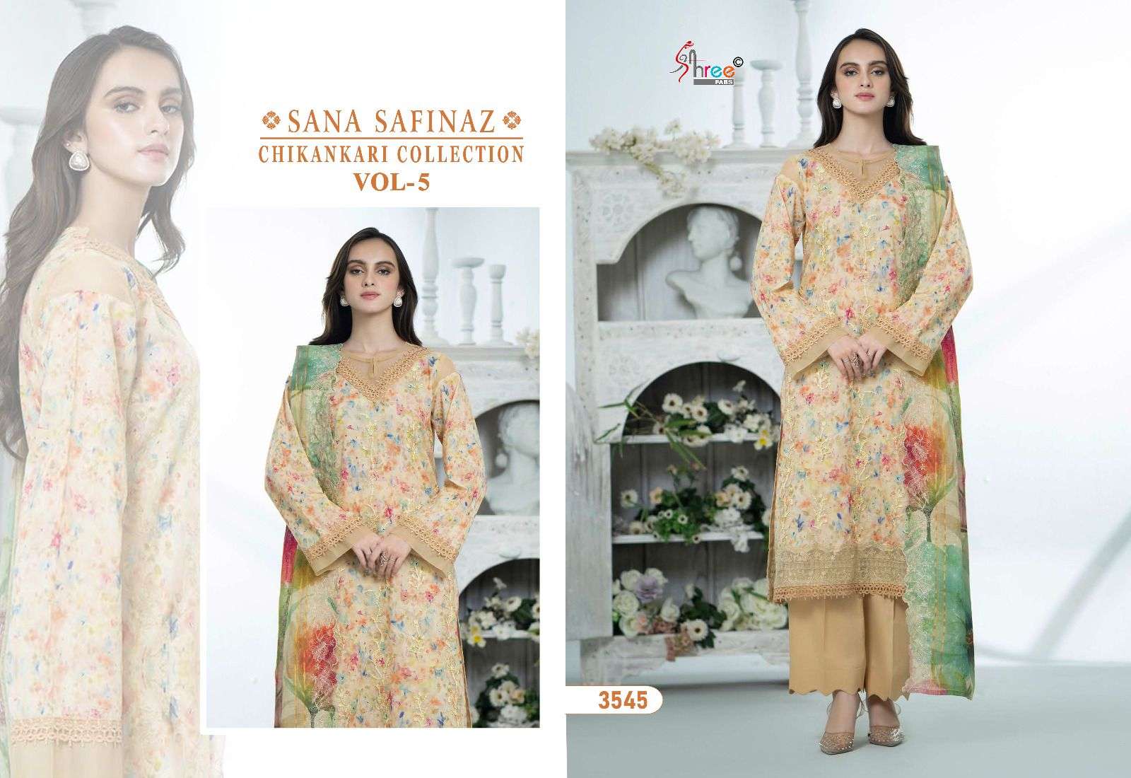 SHREE FABS SANA SAFINAZ CHIKANKARI COLLECTION VOL 5