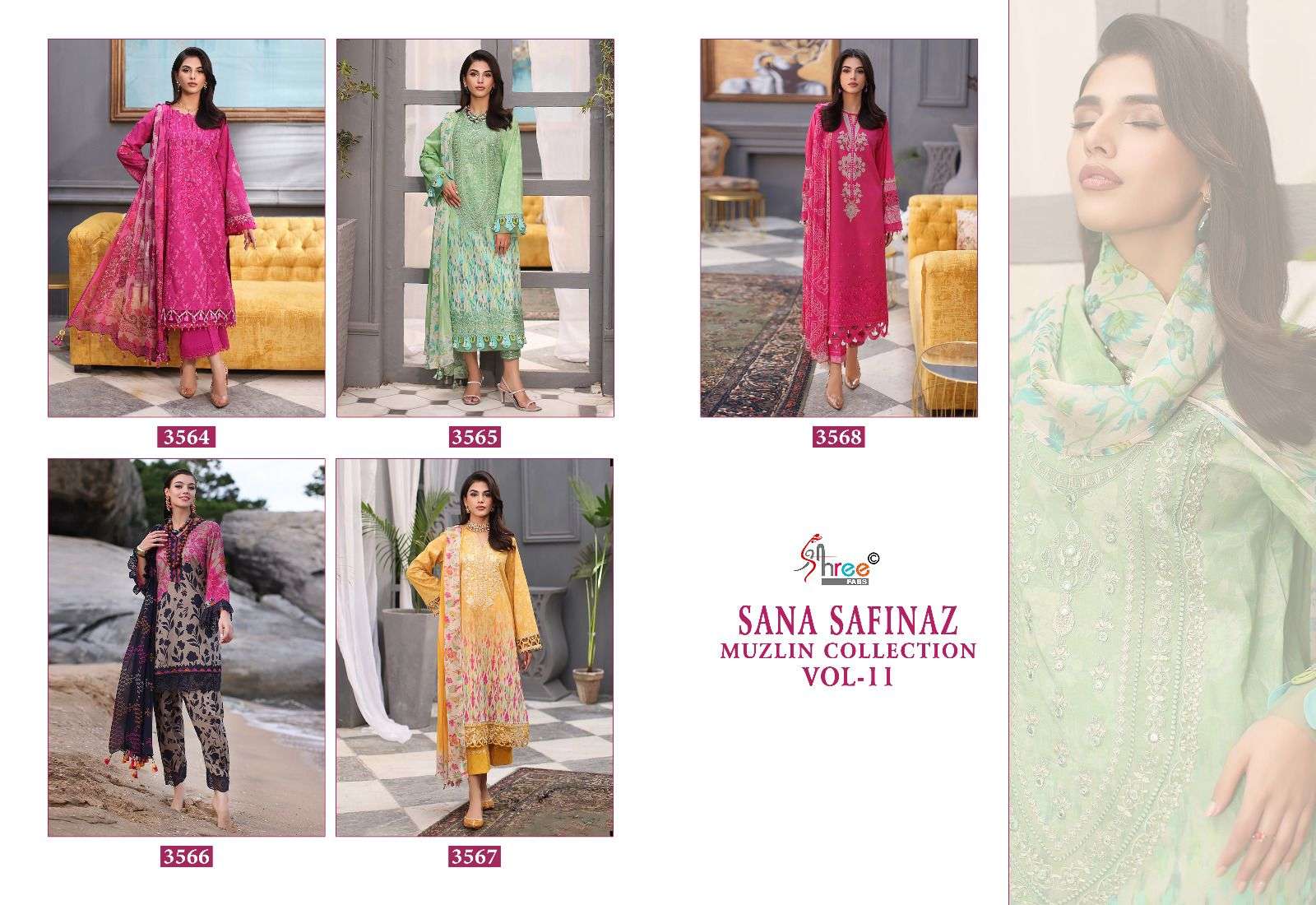 SHREE FABS SANA SAFINAZ MUZLIN COLLECTION VOL 11