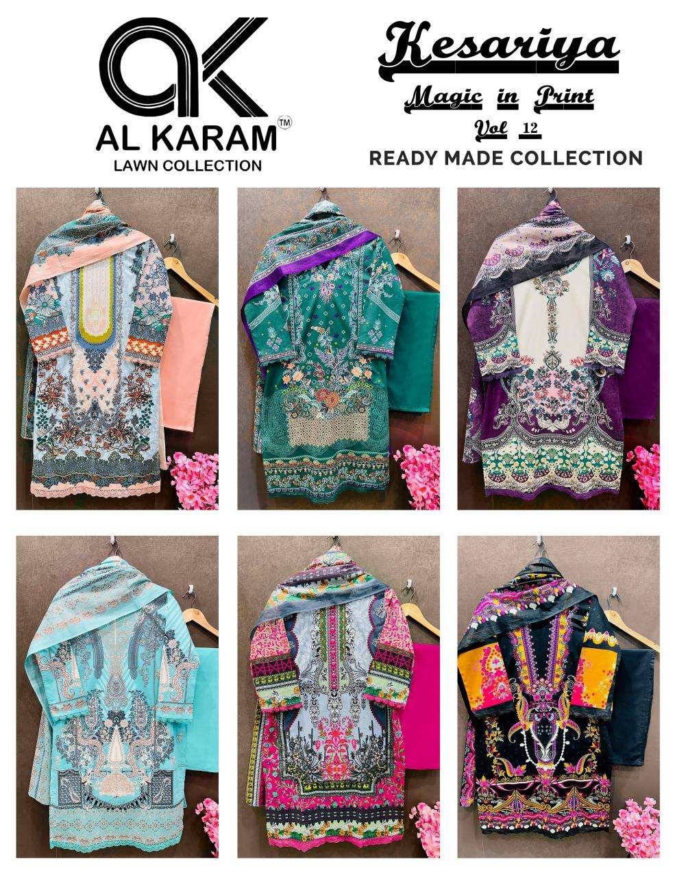 AL KARAM KESARIYA MAGIC IN PRINT VOL 12 READY MADE COLLECTION