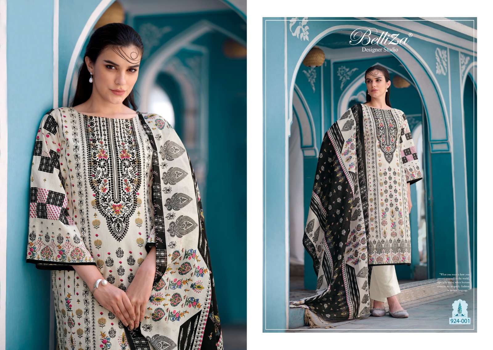 BELLIZA DESIGNER STUDIO NAIRA BLACK AND WHITE 