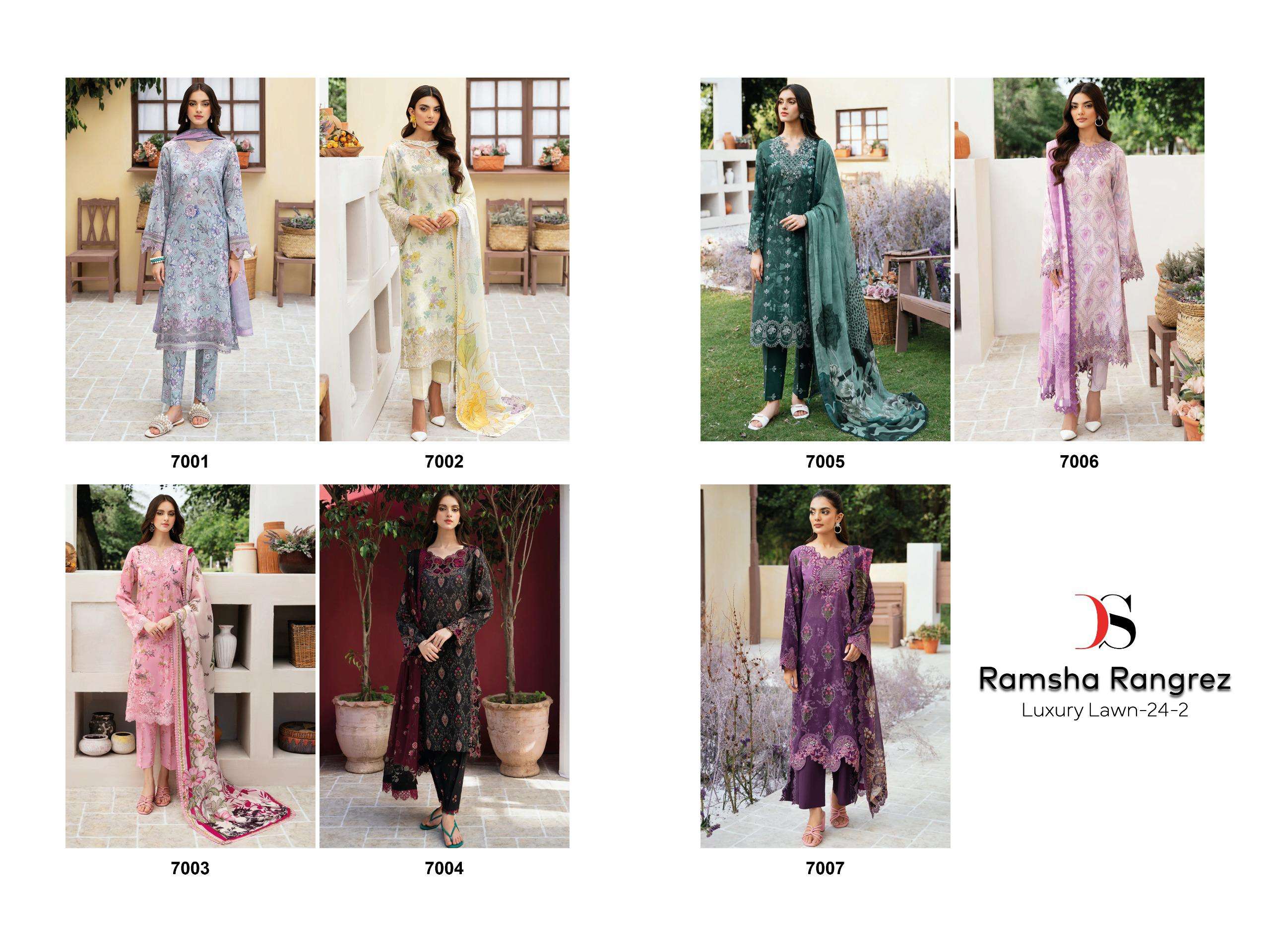 DEEPSY SUITS RAMSHA RUNGREZ LUXURY LAWN 24 VOL 2