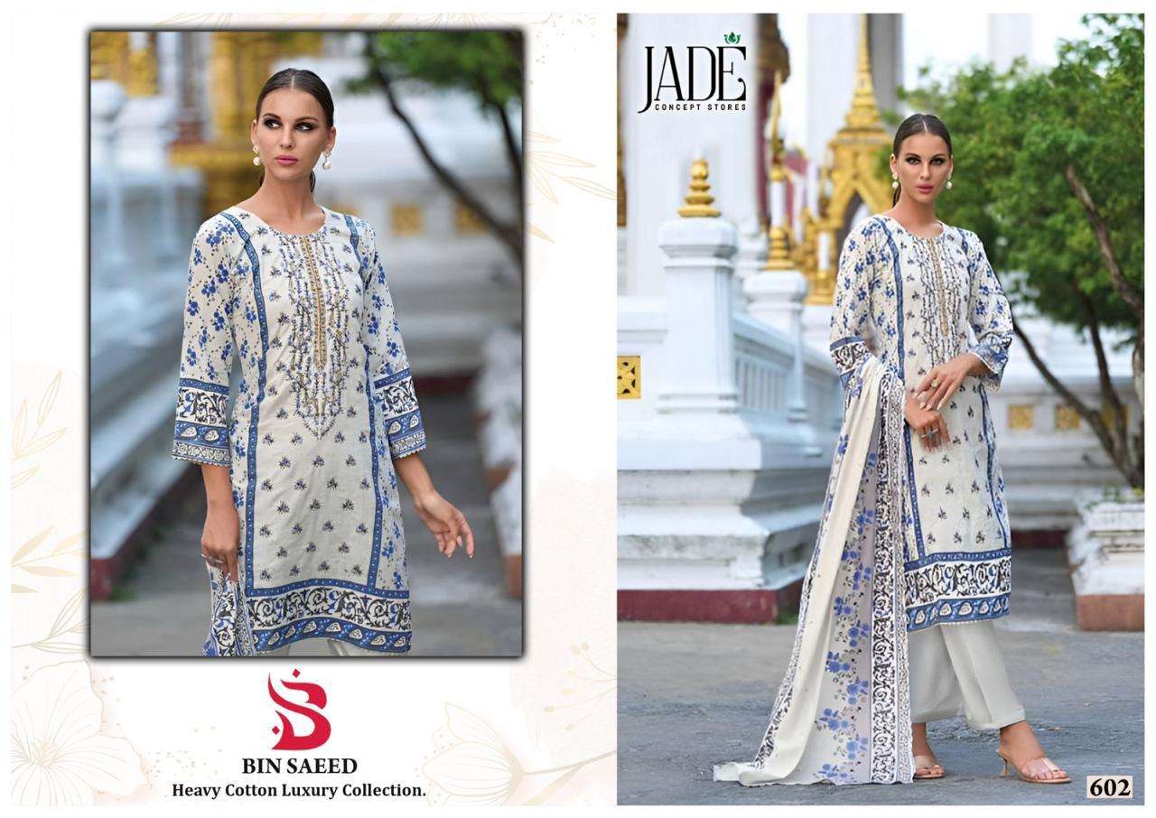 JADE  BIN SAEED HEAVY COTTON LUXURY COLLECTION VOL 6 READY MADE COLLECTION