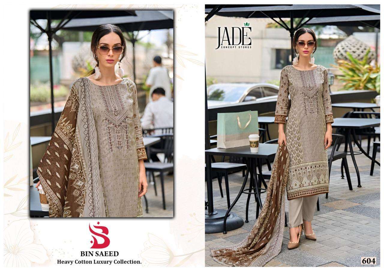 JADE  BIN SAEED HEAVY COTTON LUXURY COLLECTION VOL 6 READY MADE COLLECTION