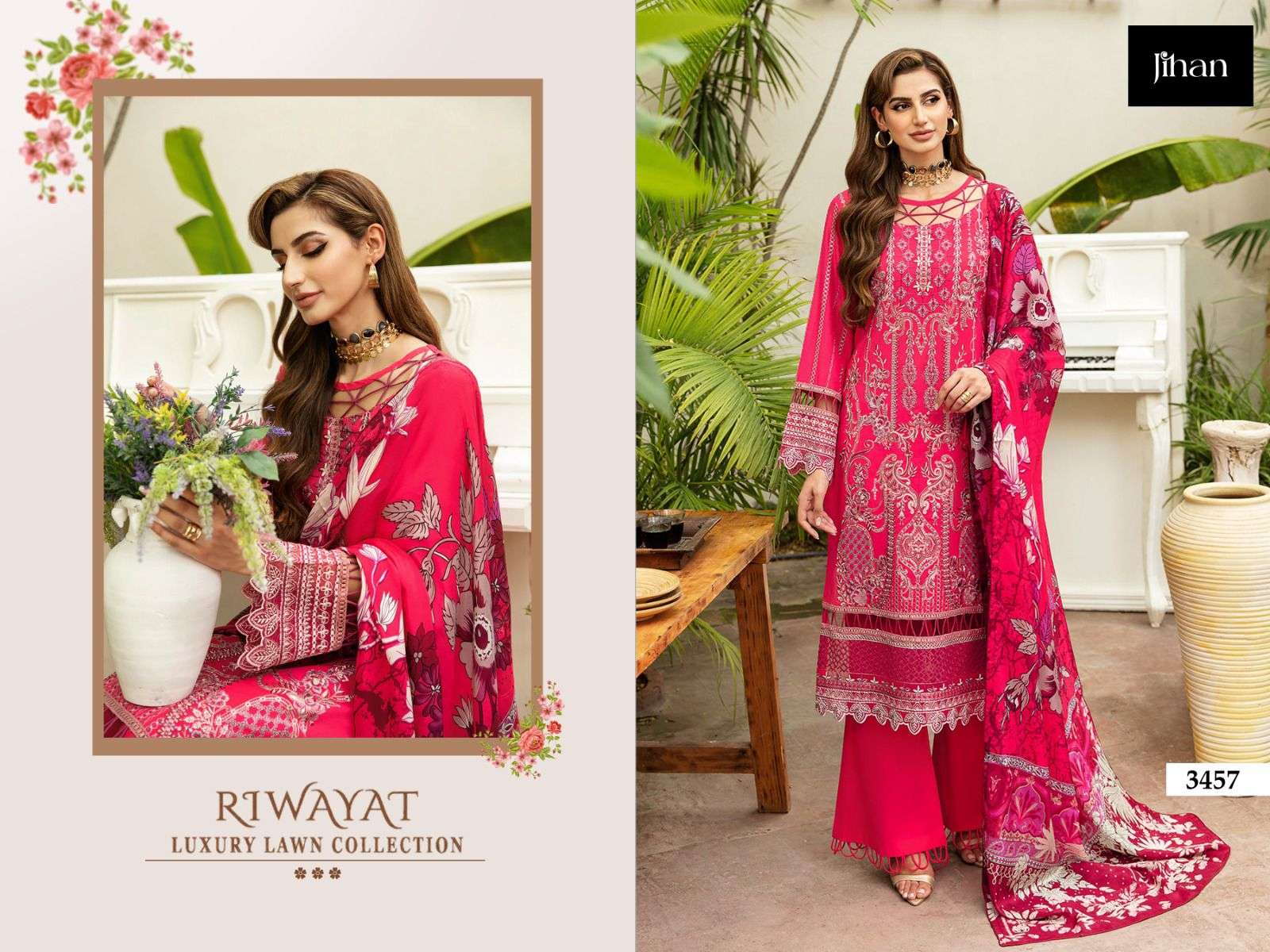 JIHAN RIWAYAT LUXURY LAWN COLLECTION 