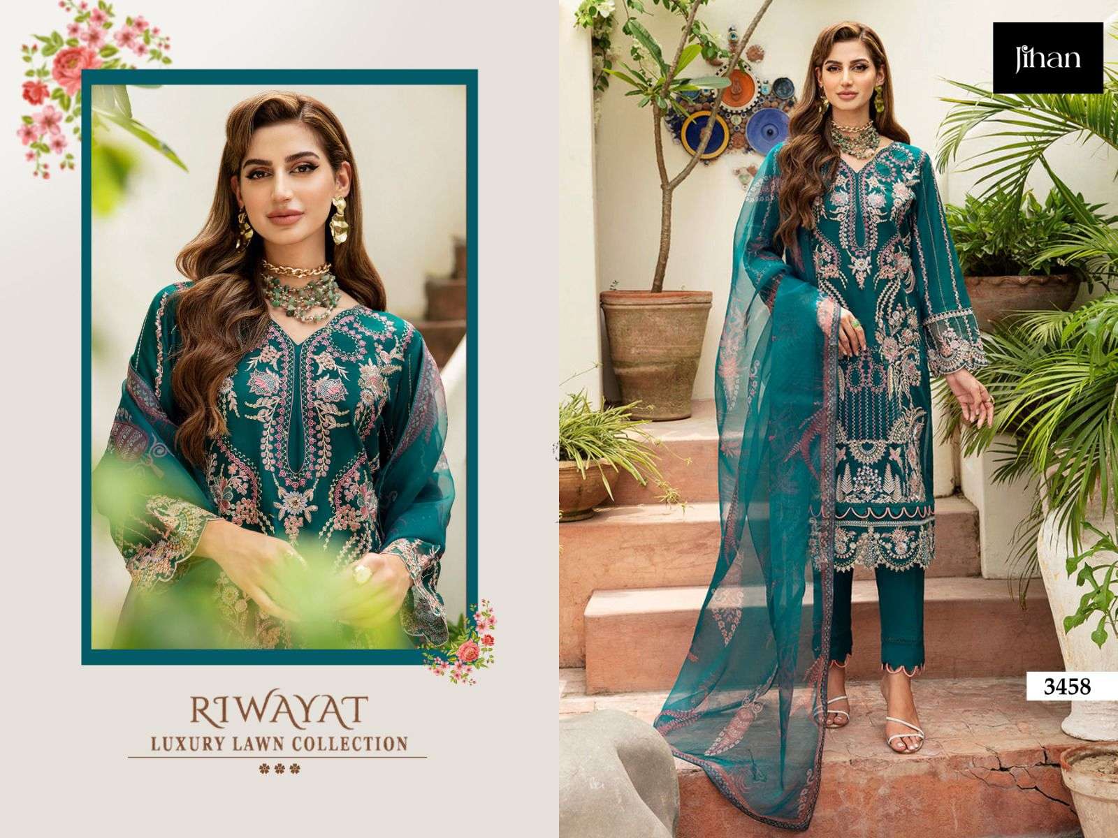 JIHAN RIWAYAT LUXURY LAWN COLLECTION 