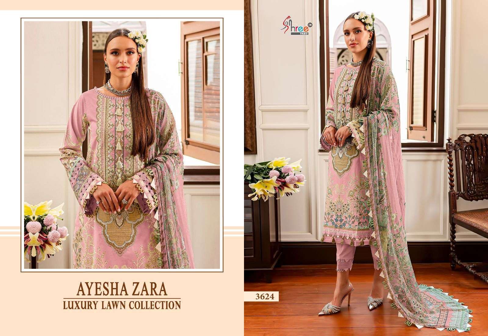 SHREE FABS AYESHA ZARA LUXURY LAWN COLLETION 